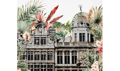 Fototapete »Vlies Fototapete - Tropical Palace - Größe 300 x 250 cm«, bedruckt