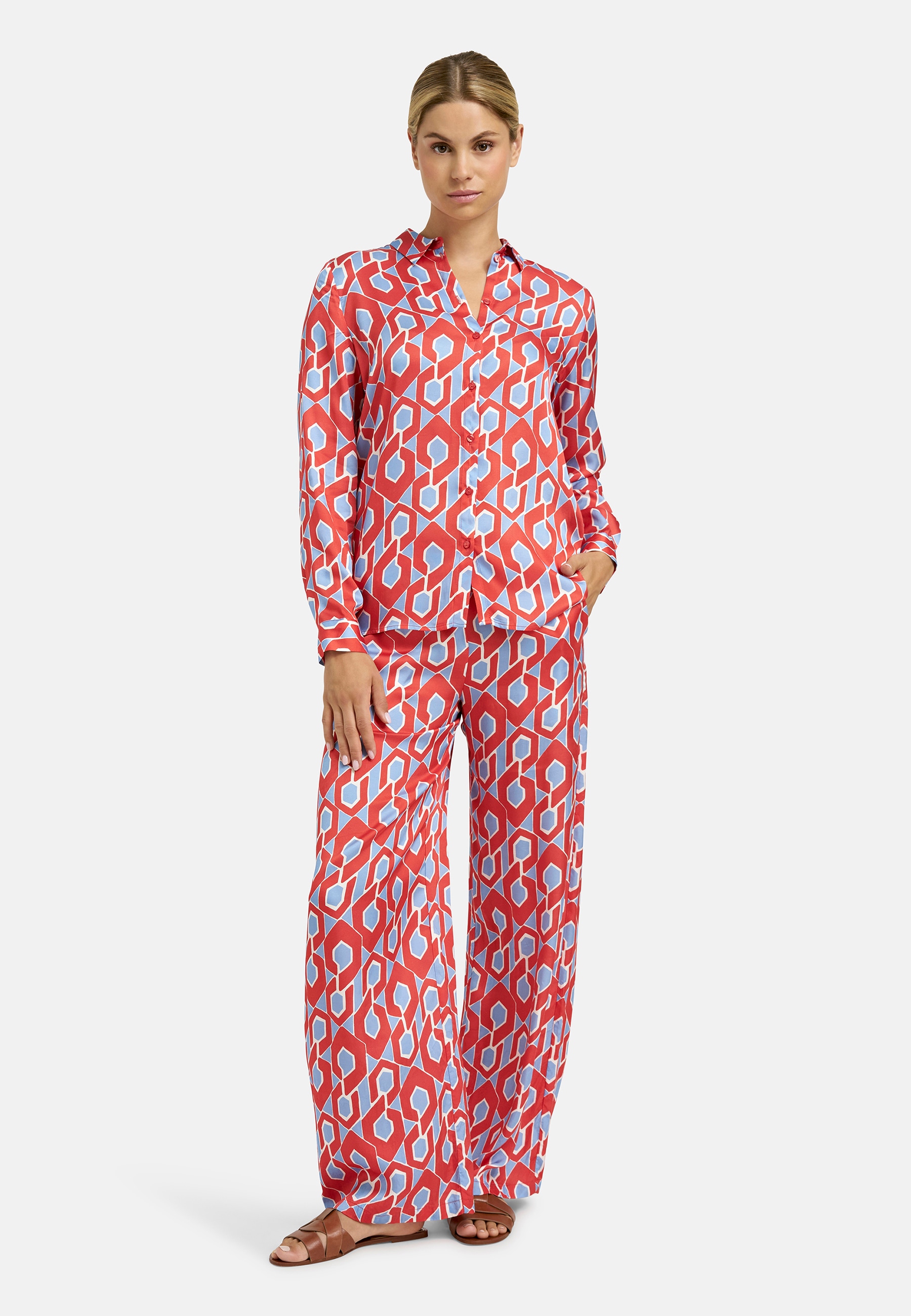 Milano Italy Langarmbluse mit All Over Print