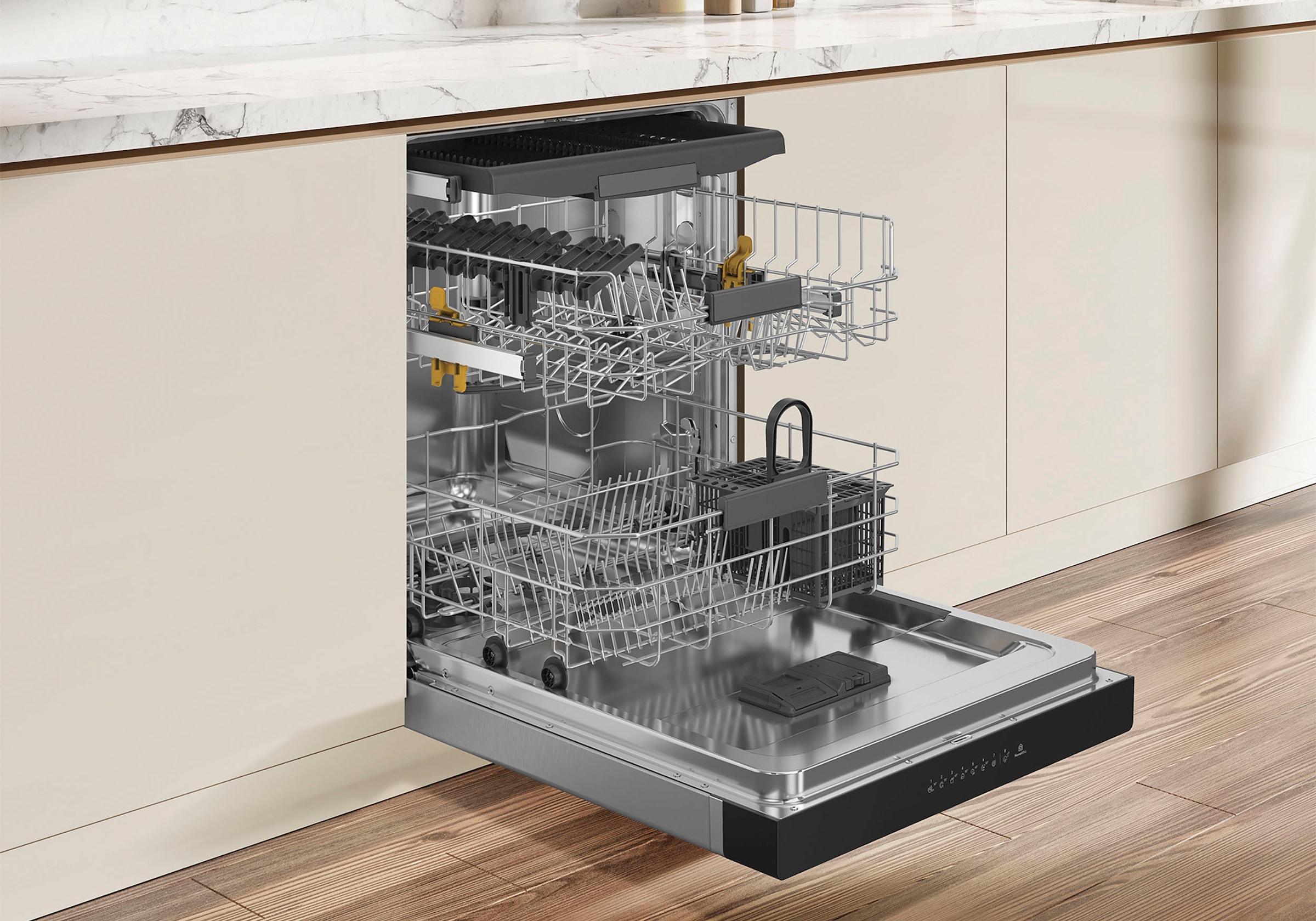 BAUKNECHT Unterbaugeschirrspüler »OBUC Ecosilent2 7540« 8,9 l 14 tlg. Maßgedecke ActiveDry – automatische Türöffnung für bessere Trocknungsergebnisse