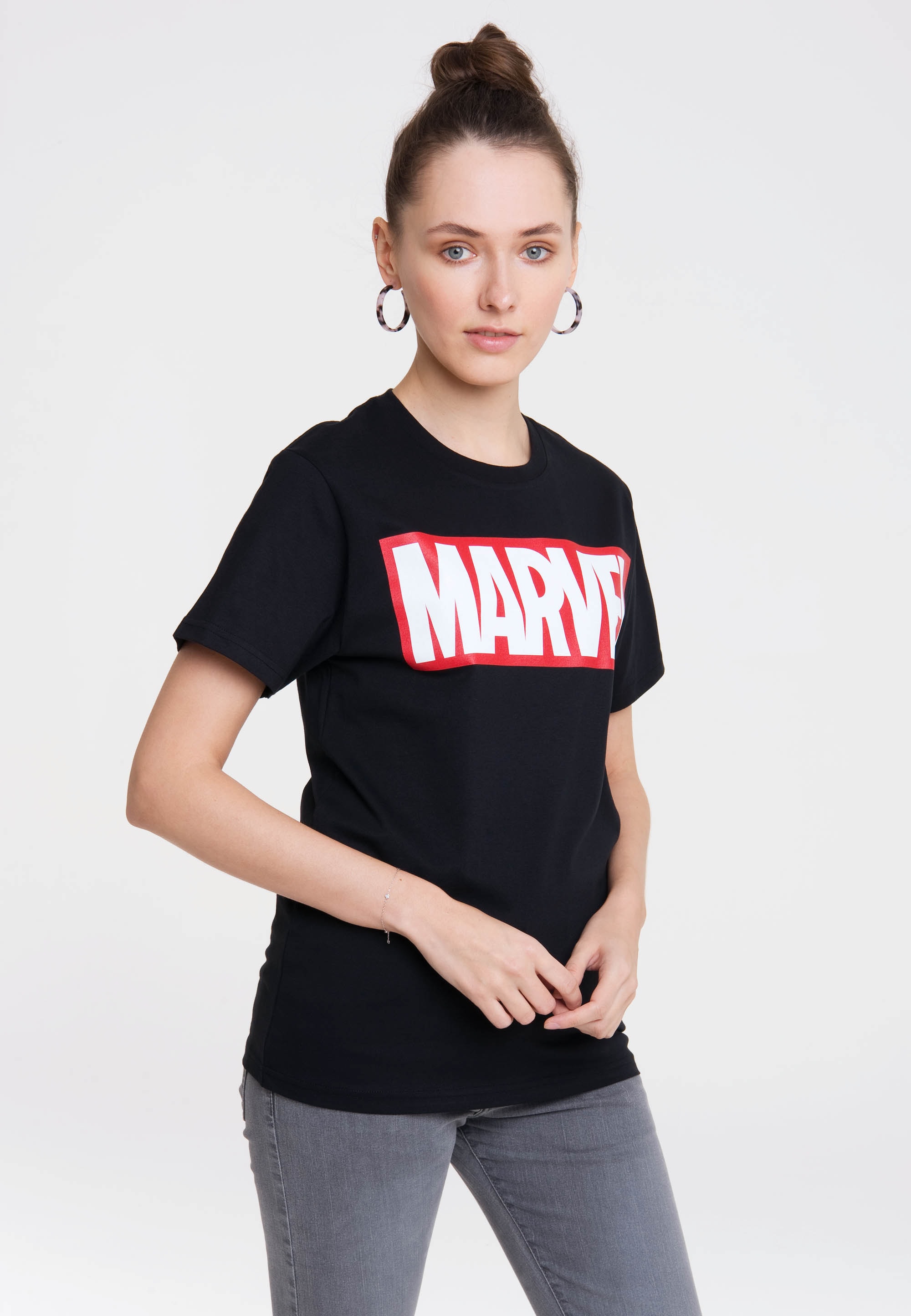 Logo bestellen mit für großem | T-Shirt »Marvel LOGOSHIRT Comics«, BAUR