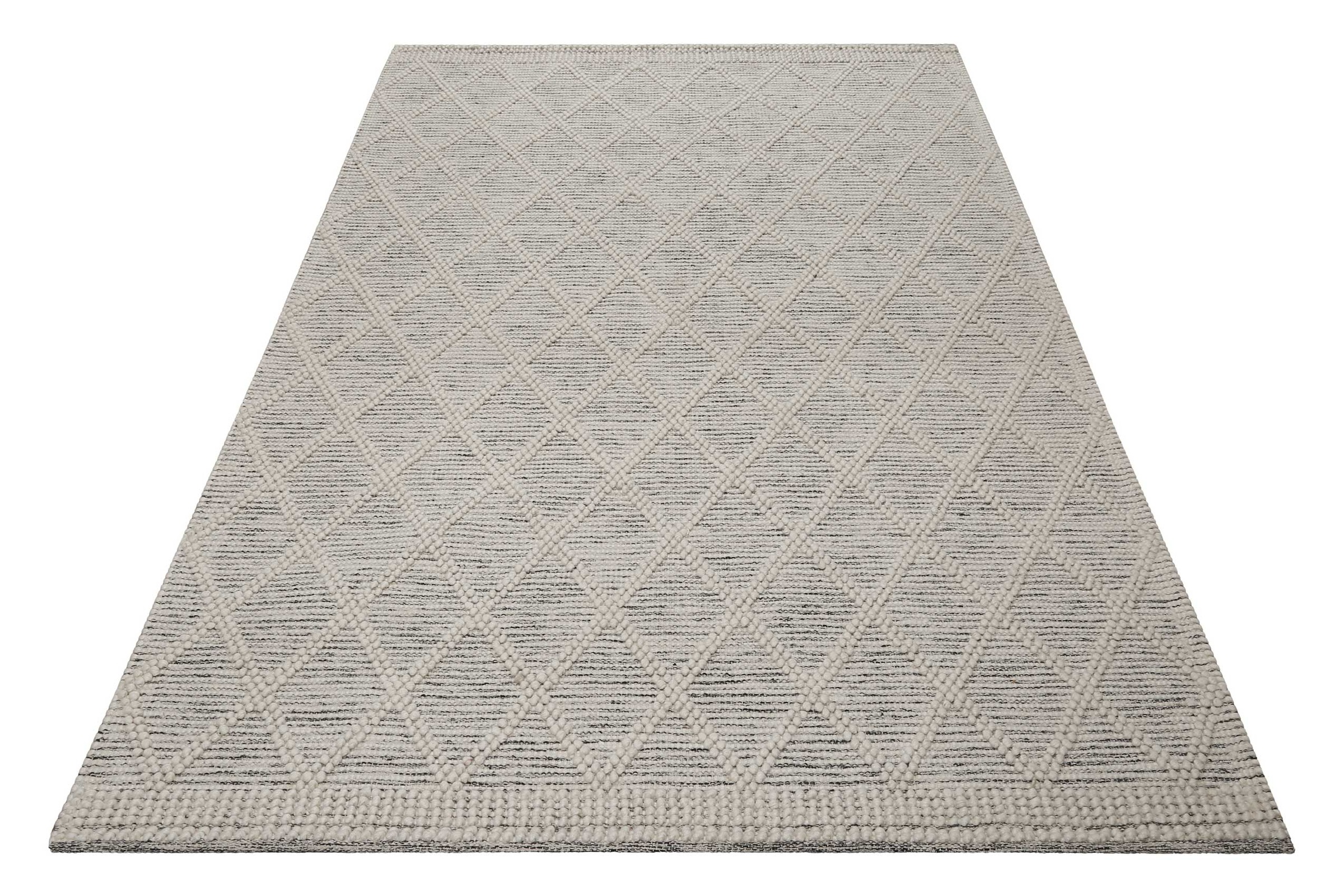 Esprit Teppich »Amy« rechteckig 8 mm Höhe Wollteppich, handgewebt, kurzflor, natürlich, geometrisch, schlicht