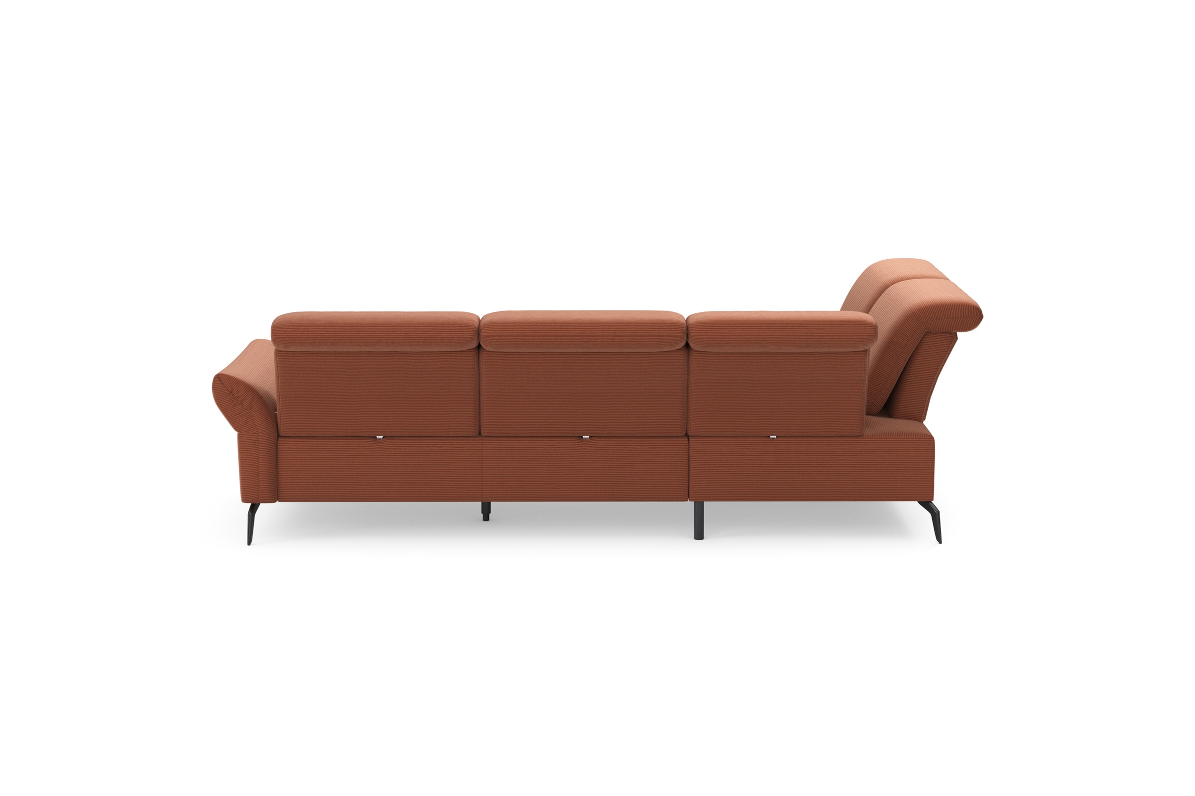INOSIGN Ecksofa »Coco L-Form«, Sitztiefen-, Arm- und Kopfteilverstellung, Cord-Bezug, Fußhöhe 15 cm