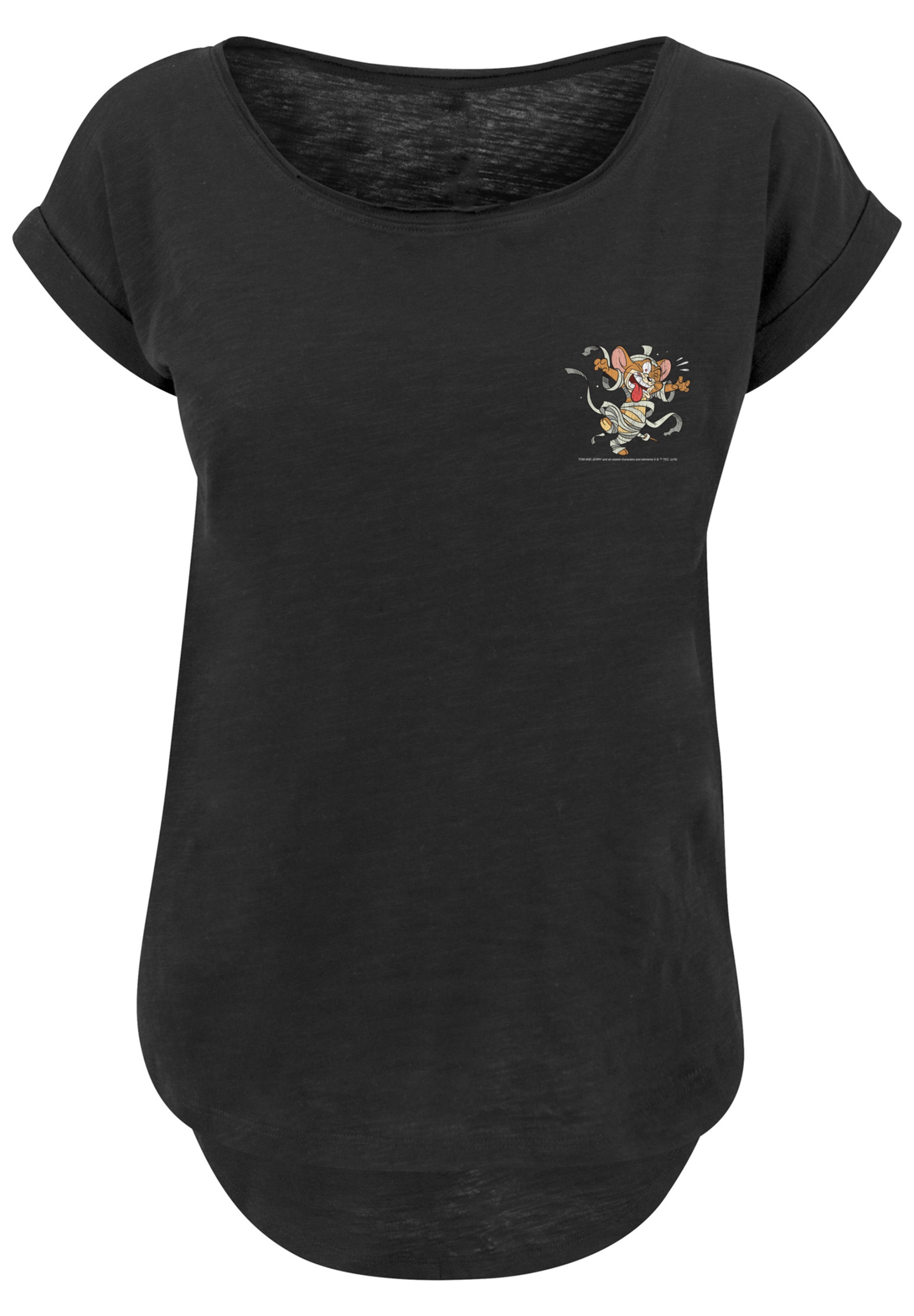 F4NT4STIC T-Shirt »Tom and Jerry TV Serie Faux Mummy Jerry«, Damen,Premium Merch,Lang,Longshirt,Bedruckt