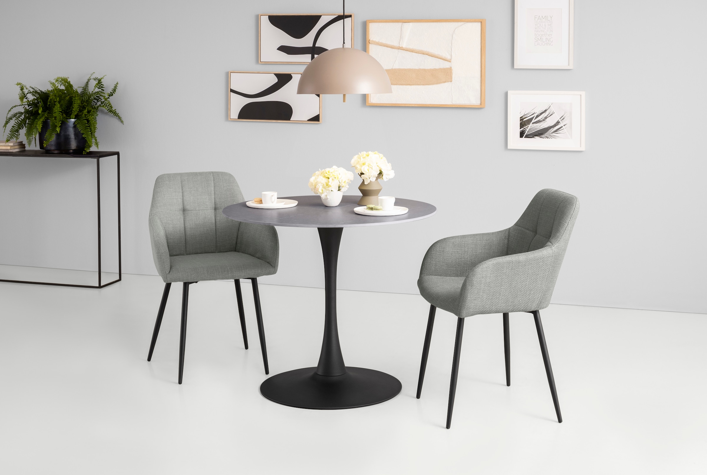 HELA Esszimmerstuhl "HANNA" (Set) 2 Stk.Schalenstuhl, Armlehnen Stuhl, Bezu günstig online kaufen