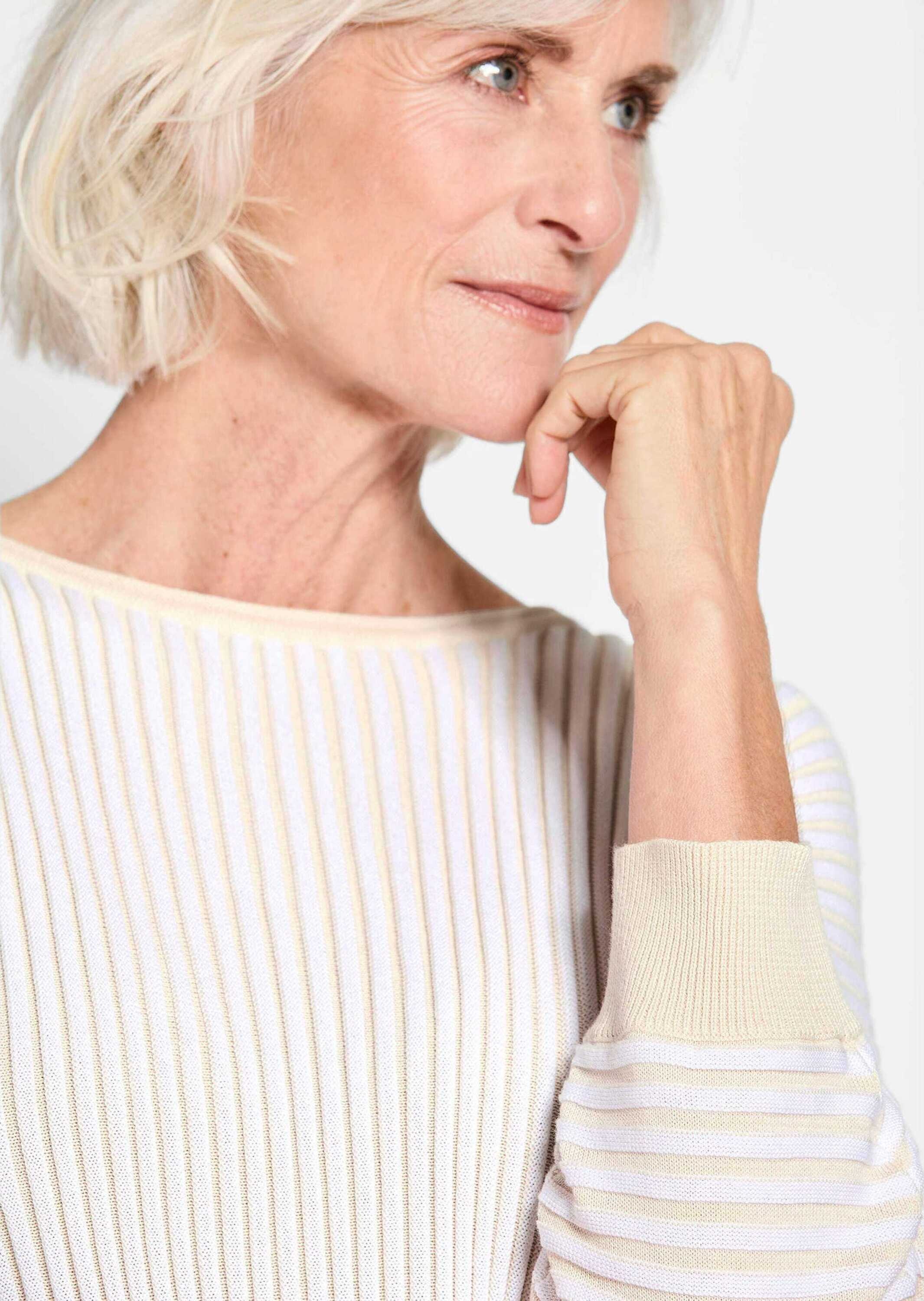 GOLDNER Rundhalspullover »Pullover Pullover mit Fledermausärmeln«