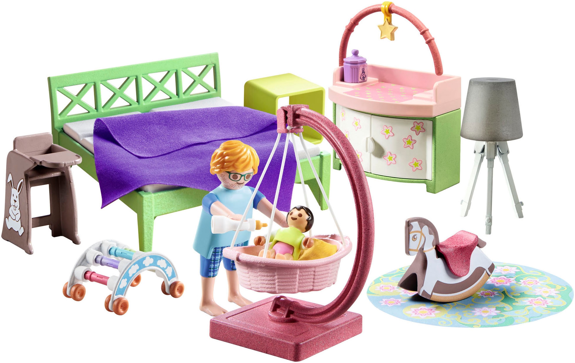Playmobil® Konstruktions-Spielset »Schlafzimmer mit Babyspielecke (71609), myLife« Made in Europe