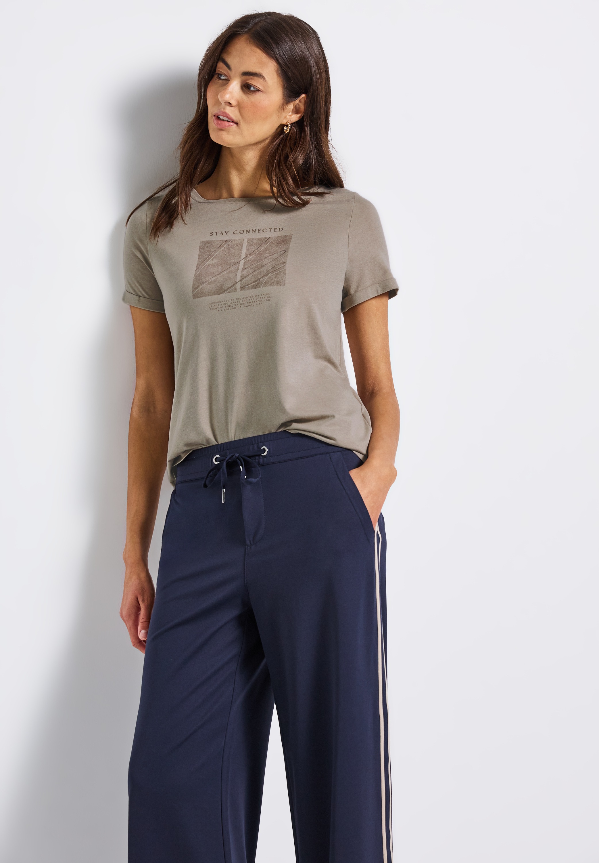 STREET ONE T-Shirt aus Baumwolle mit Stretchante günstig online kaufen