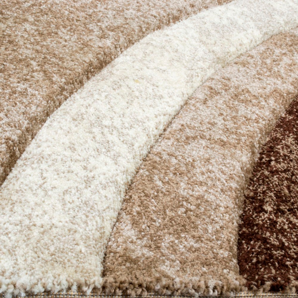 Teppich PACO HOME "Brillance 758", braun, B:240cm H:14mm L:330cm, Kunstfaser, Teppiche, Teppich, Kurzflor, modernes geometrisches Design, auch als Läufer 3