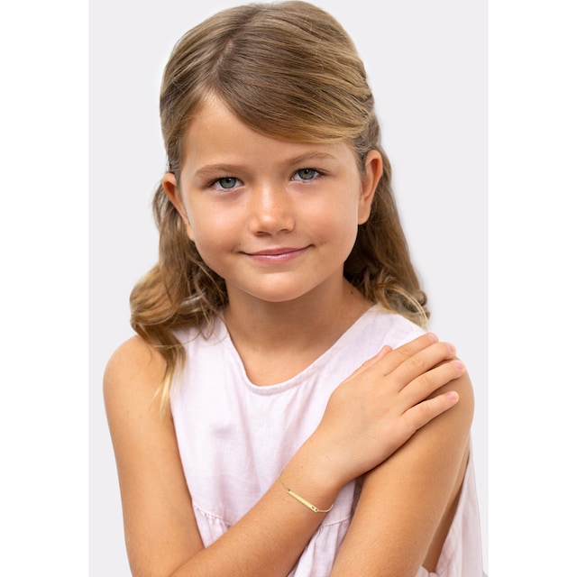 Elli Premium Armband »Kinder Herz Geburt Taufe Namensband 375 Gelbgold«  online kaufen | BAUR
