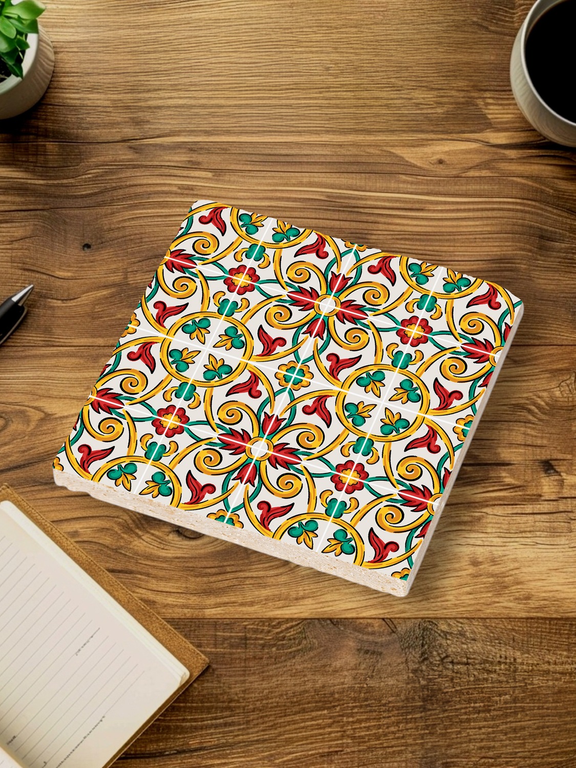 queence Getränkeuntersetzer "Bunte Mosaik Fliesen Steine" Mosaik Set Topfun günstig online kaufen