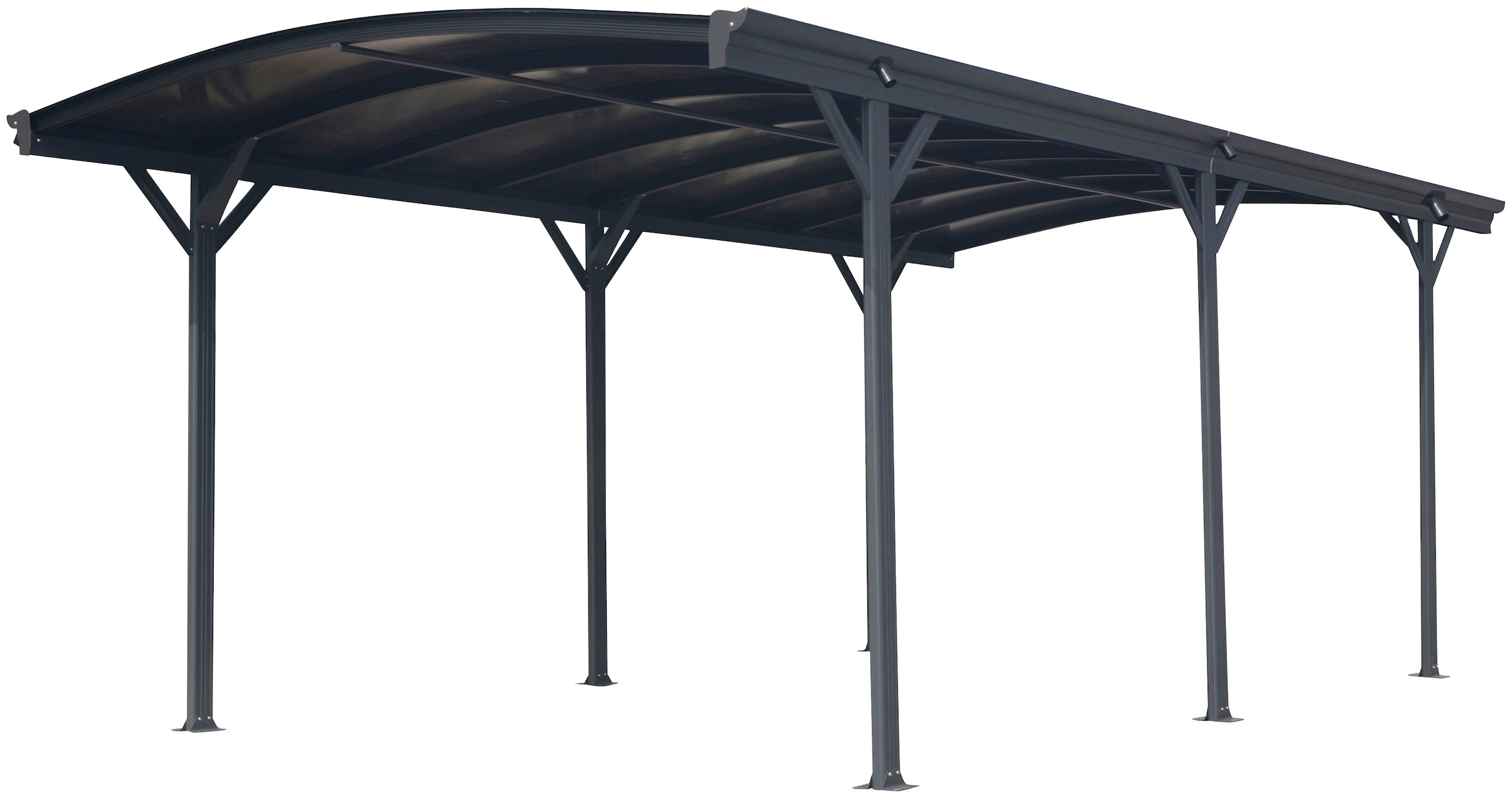 WESTMANN Einzelcarport »Rundbogen«, Aluminium, 276 cm, Anthrazit, aus Aluminium, anthrazit