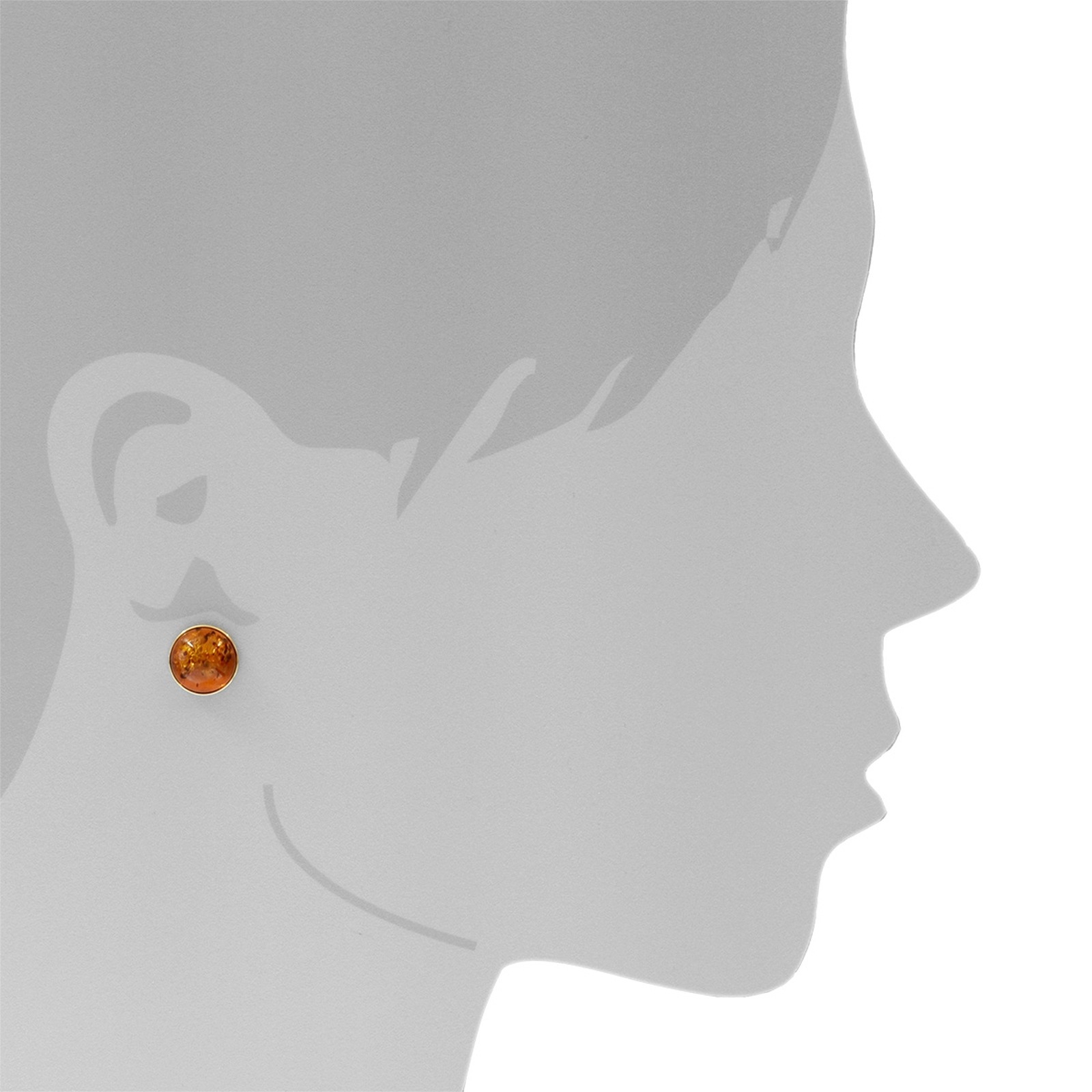 Paar Ohrstecker OSTSEE-SCHMUCK "Ostsee-Schmuck Ohrstecker Classic 12 mm Ohrstecker Classic 12 mm", gelb, Ohrringe, Damen, 12mm rund, Gelbgold 333 5