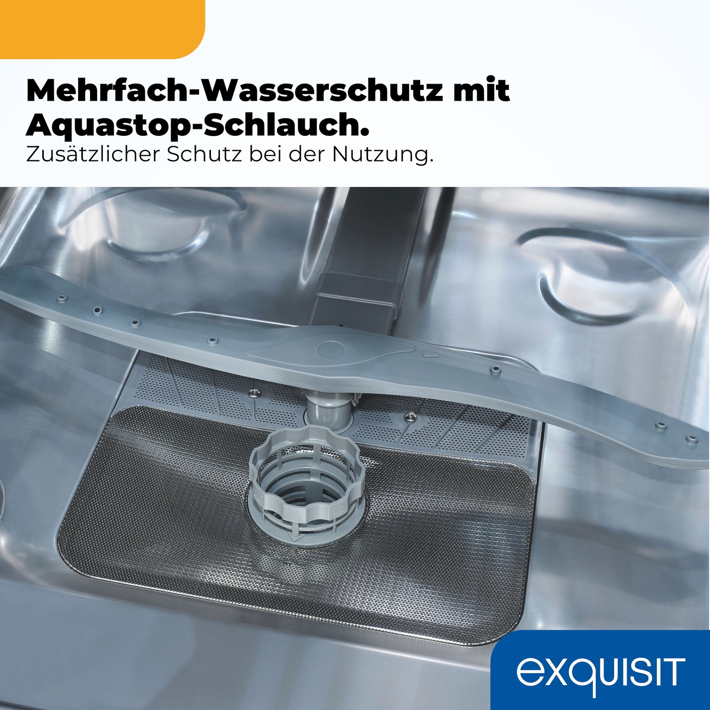 exquisit vollintegrierbarer Geschirrspüler 9614 »EGSP9614-E-030A inox« 9,5 l 14 tlg. Maßgedecke 14 Maßgedecke & flüsterleise 42 dB – stark und angenehm ruhig