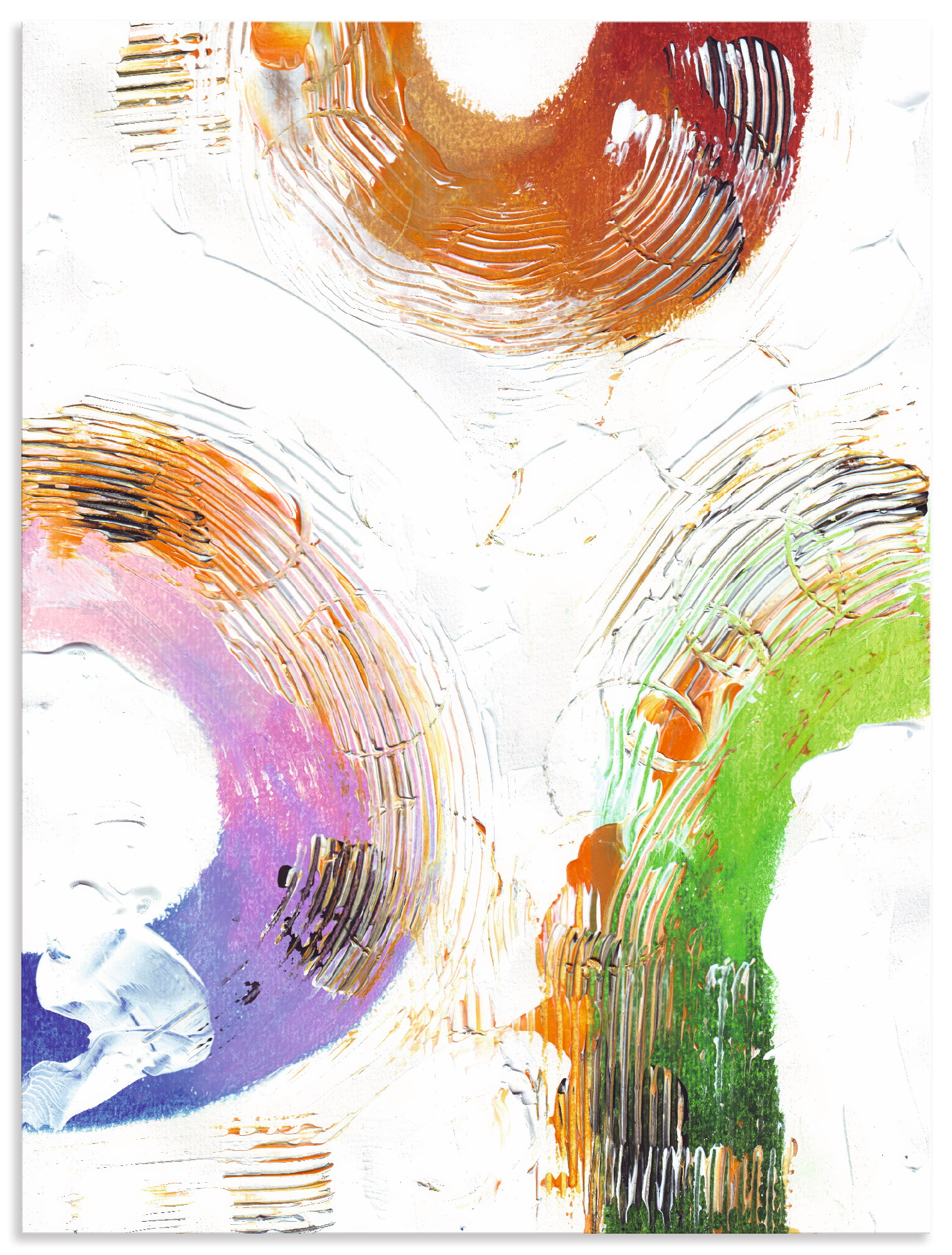 Artland Wandbild "Die Kreise eines Lebens" Gegenstandslos 1 Stk. tlg. als Alubild, Leinwandbild, Poster, Wandaufkleber in verschied. Größen
