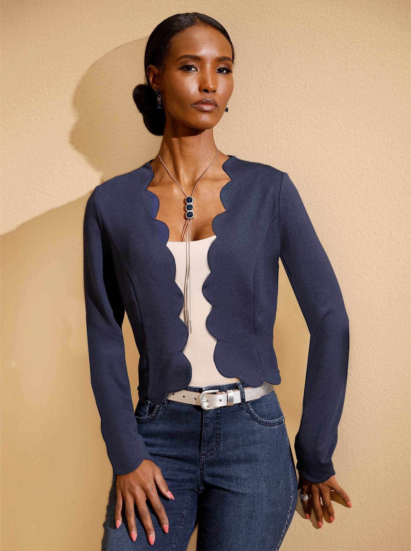 creation L Shirtjacke "Jersey-Shirtjacke" 1 Stk. tlg. günstig online kaufen