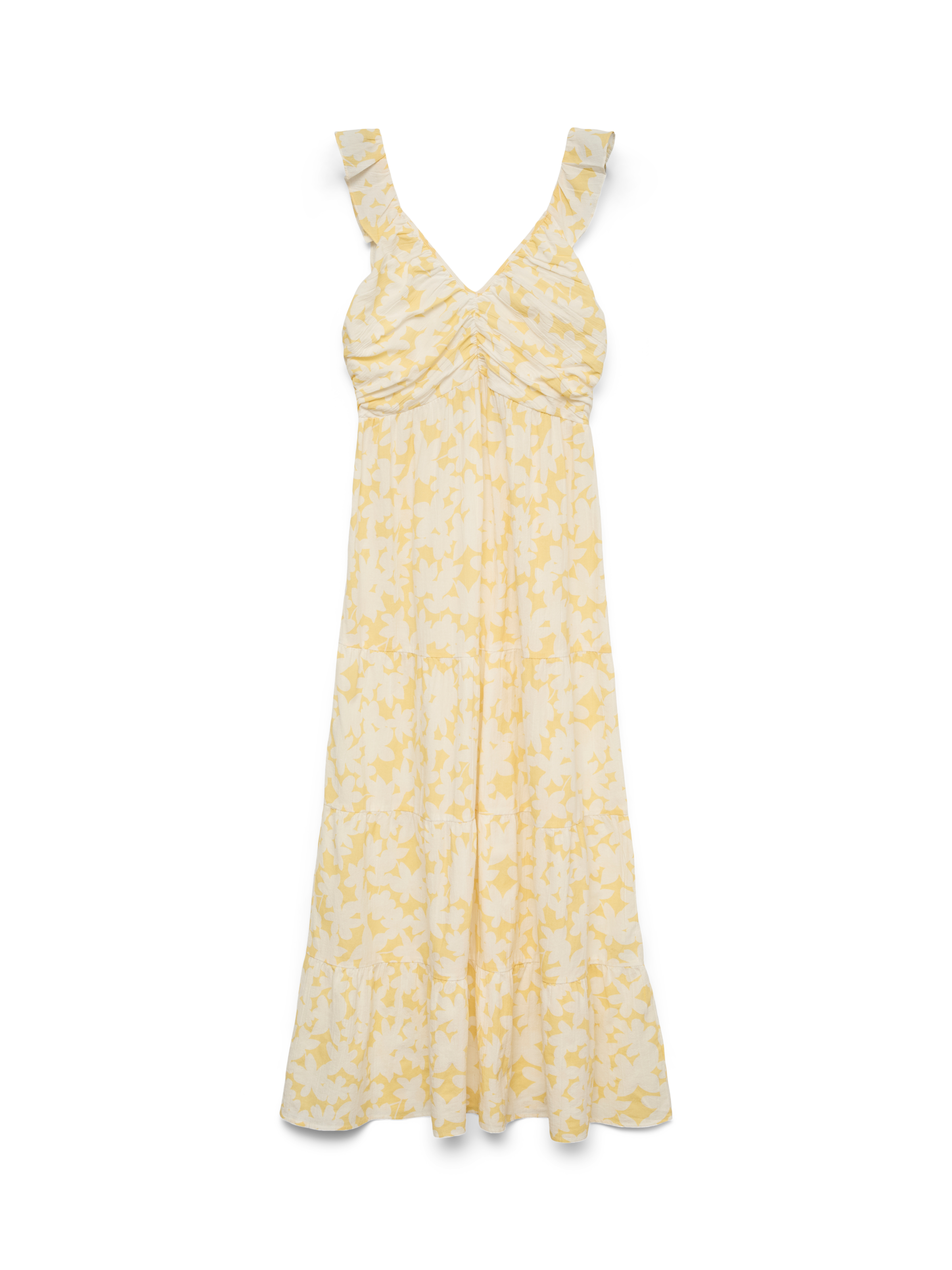 Vero Moda Maxikleid "VMDICTHE SL FRILL ANKLE DRESS WVN GA" Baumwolle, regul günstig online kaufen