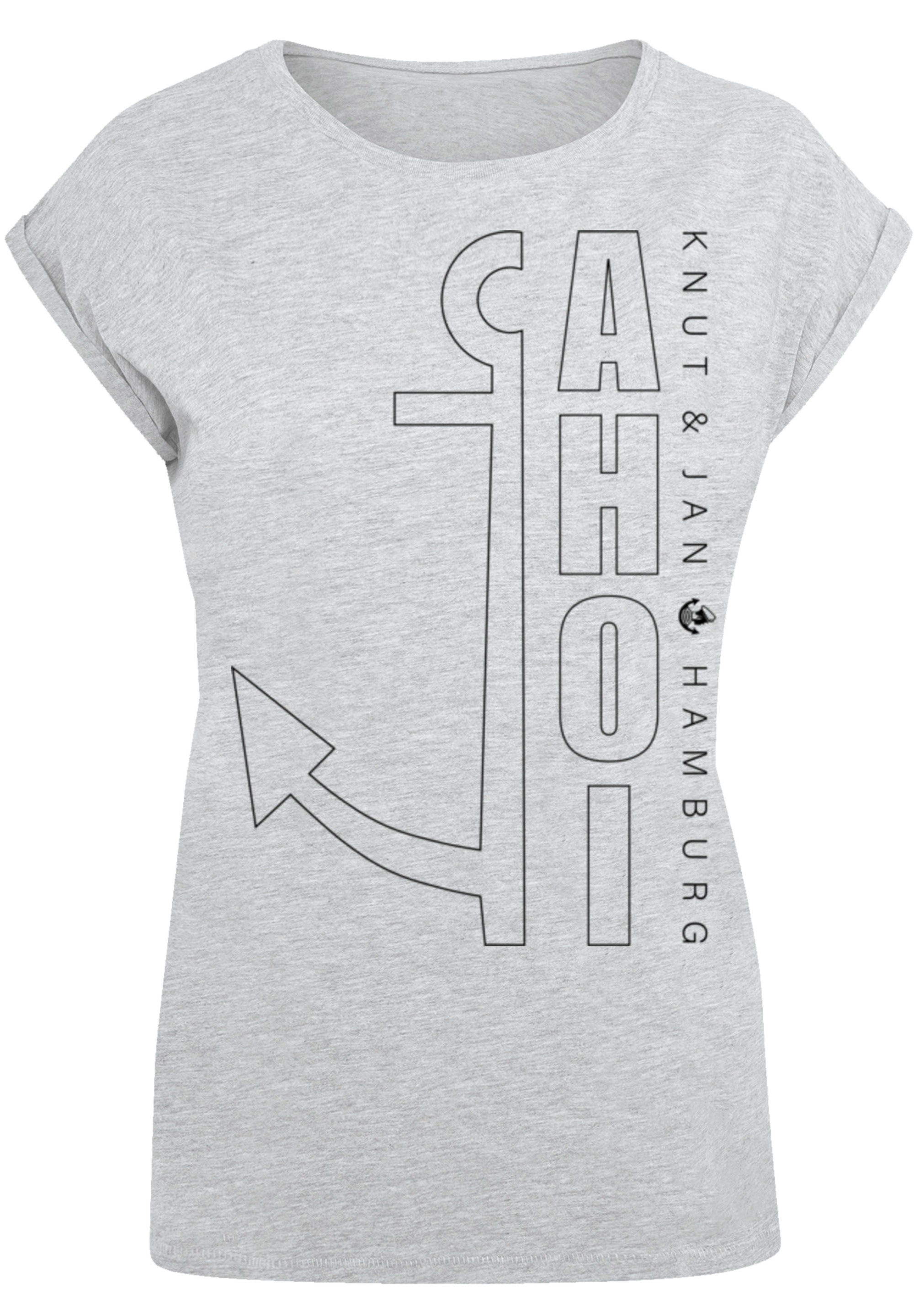 F4NT4STIC T-Shirt »Ahoi Anker Outlines Knut & Jan Hamburg«, Print