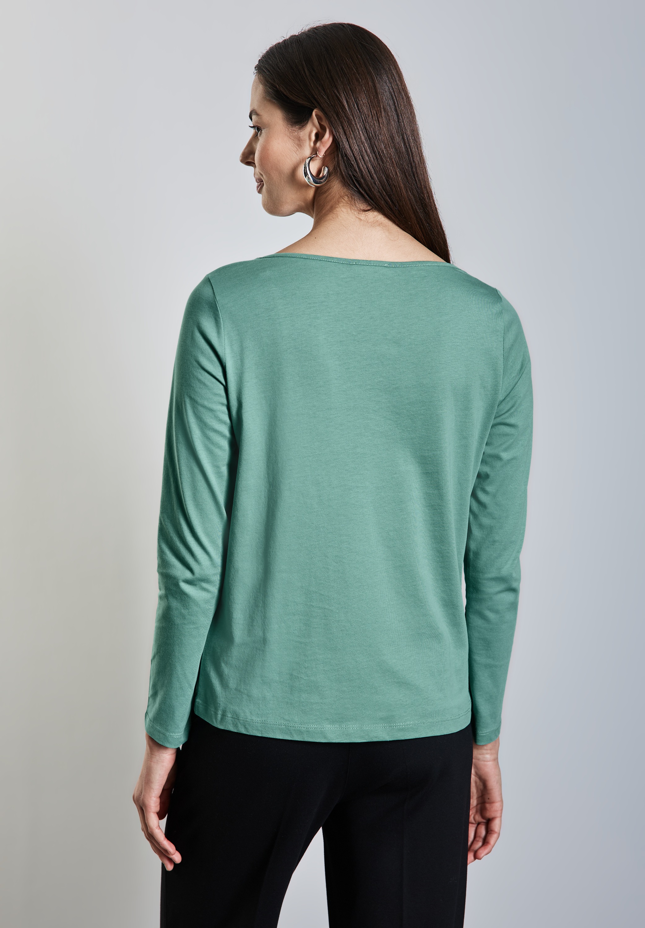 STREET ONE Langarmshirt, aus reiner Baumwolle