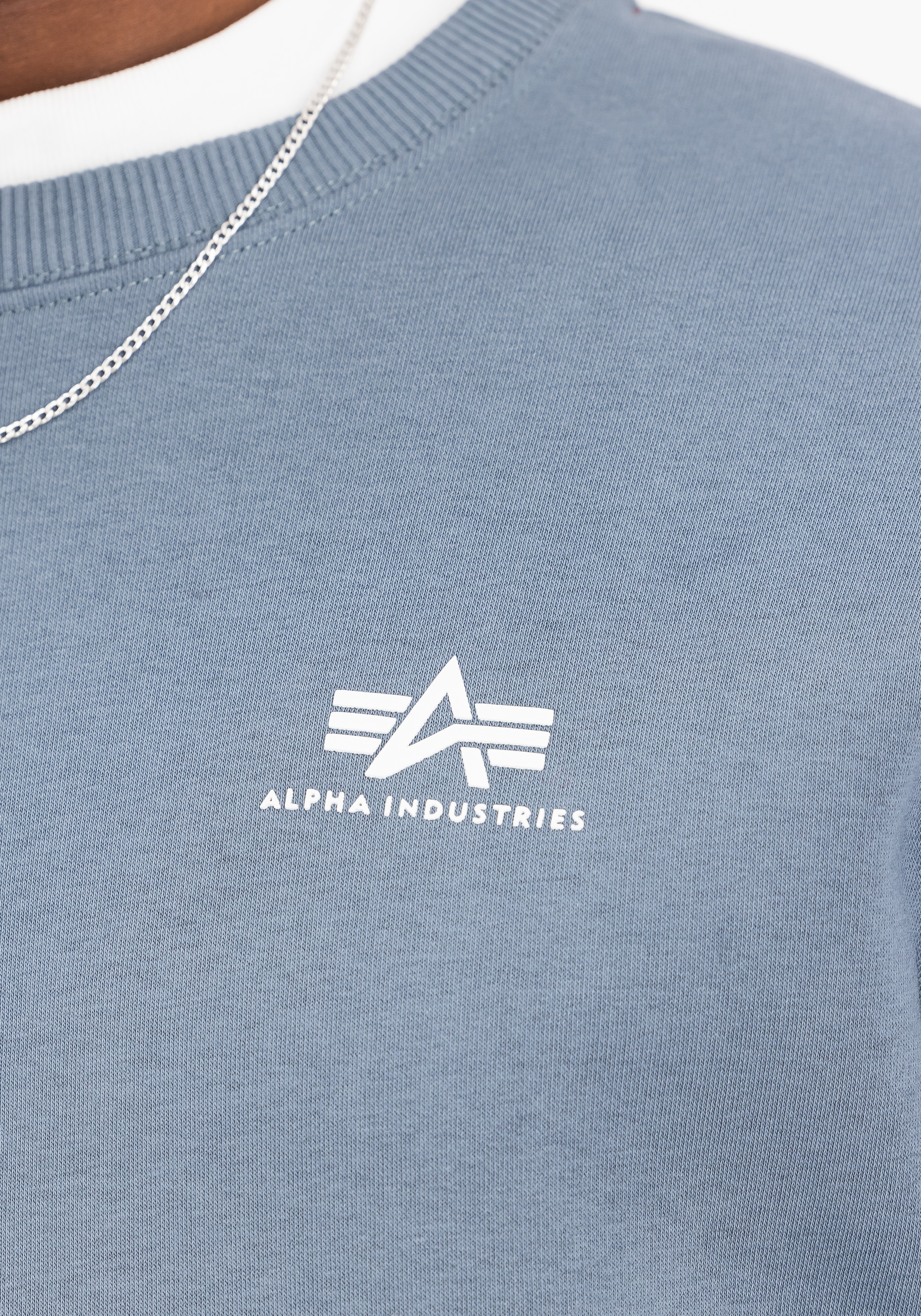 Thumbnail - Alpha Industries Sweatshirt "Basic Sweater small Logo", Baumwollmischung, regular fit