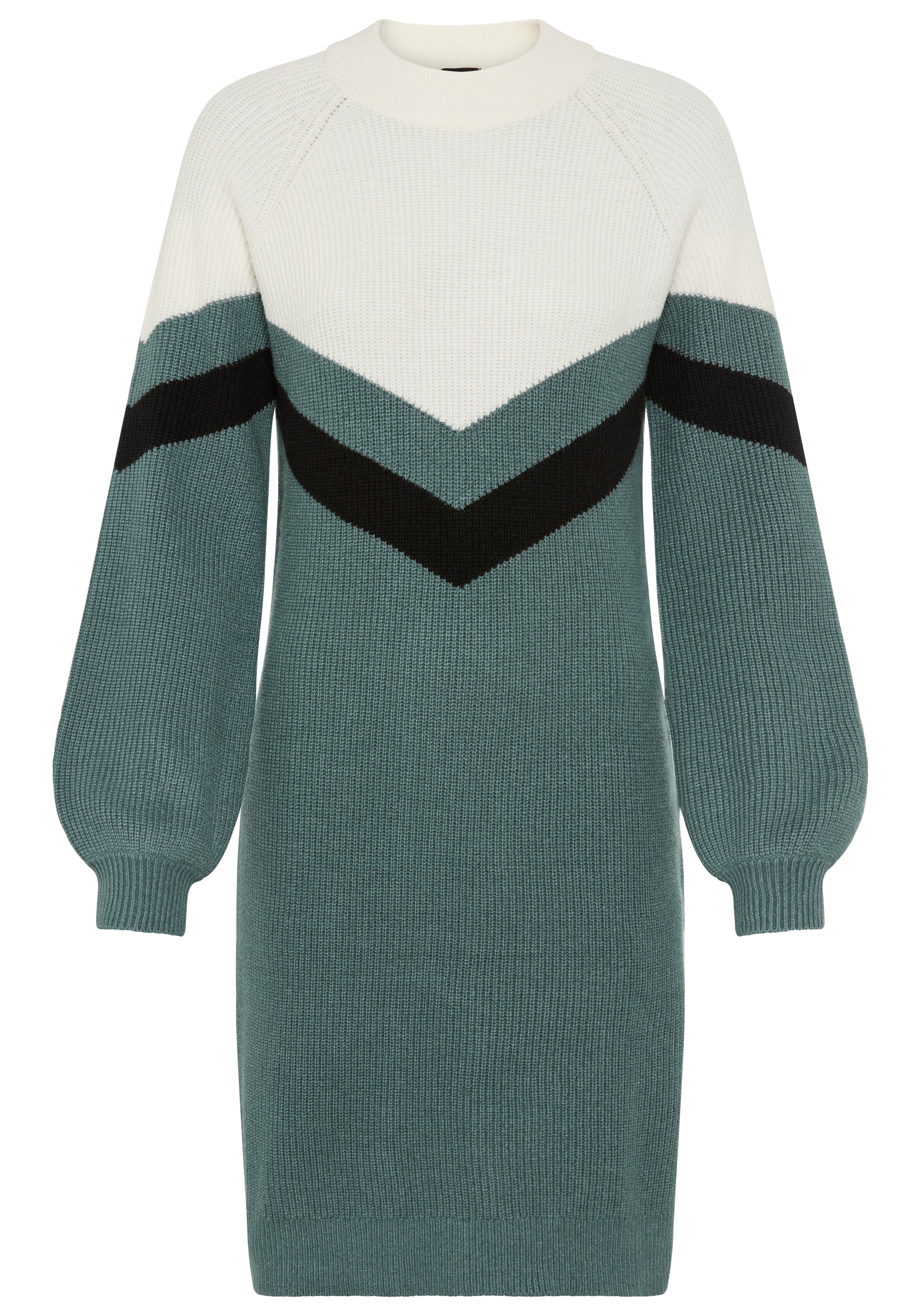 Laura Scott Strickkleid Ohne Taschen mit Streifenmuster aus weicher Viskosequalität