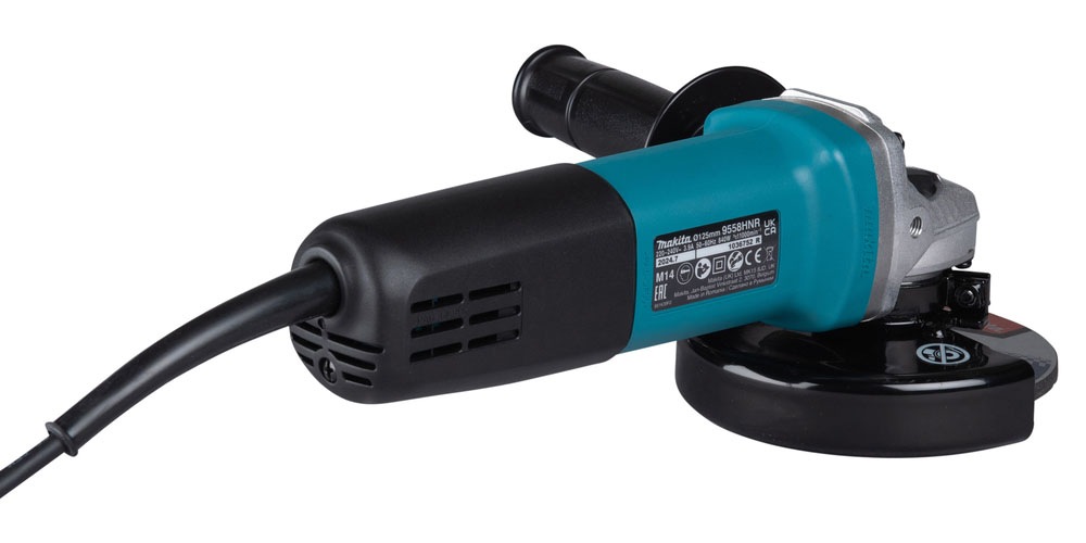 Makita Winkelschleifer »9558HNRG, 125mm, 840W, 11.000 min⁻¹« Kompaktes Gerät zum Schneiden und Schleifen mit Wiederanlaufschutz