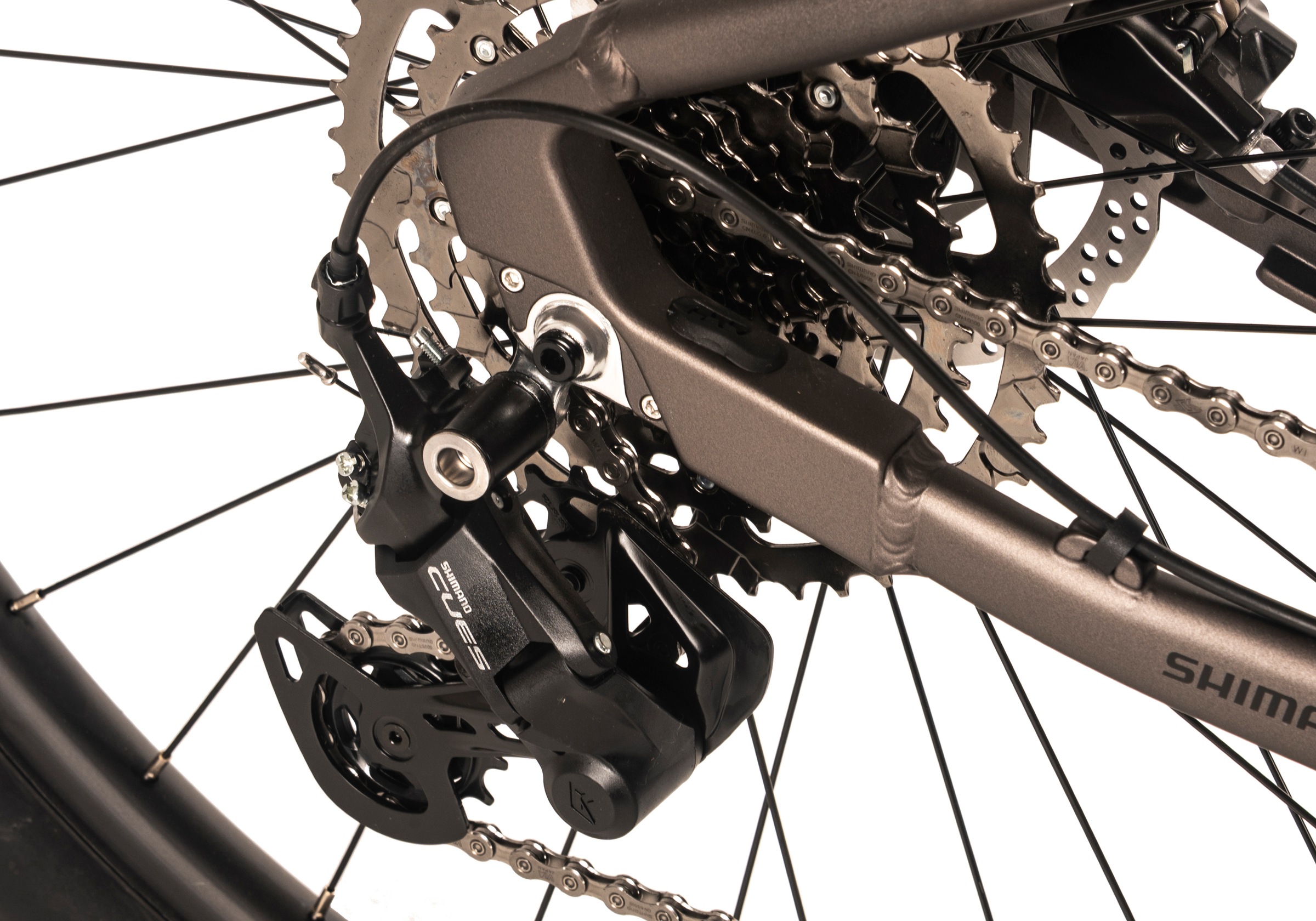 Adore E-Bike »Hardtail 29" GX-750 Mittelmotor 130NM / 15Ah Platingrau matt«, 9 Gang, Shimano, Cues, Mittelmotor 250 W