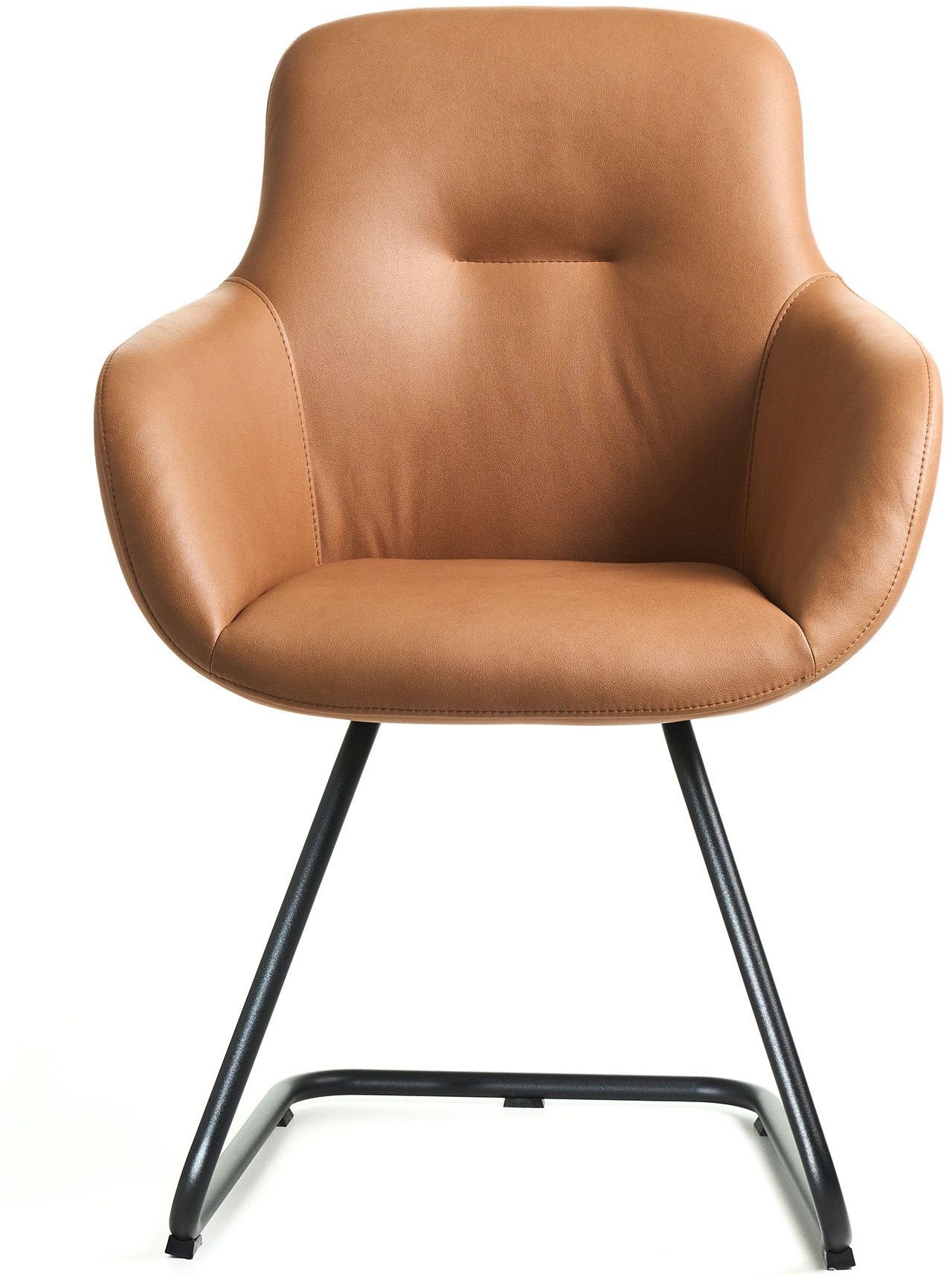 nobilia® Armlehnstuhl »SWING-CHA - verschiedene Bezugsqualitäten wählbar« () 1 Stk.Sessel mit strukturgepulvertem Freischwingergestell