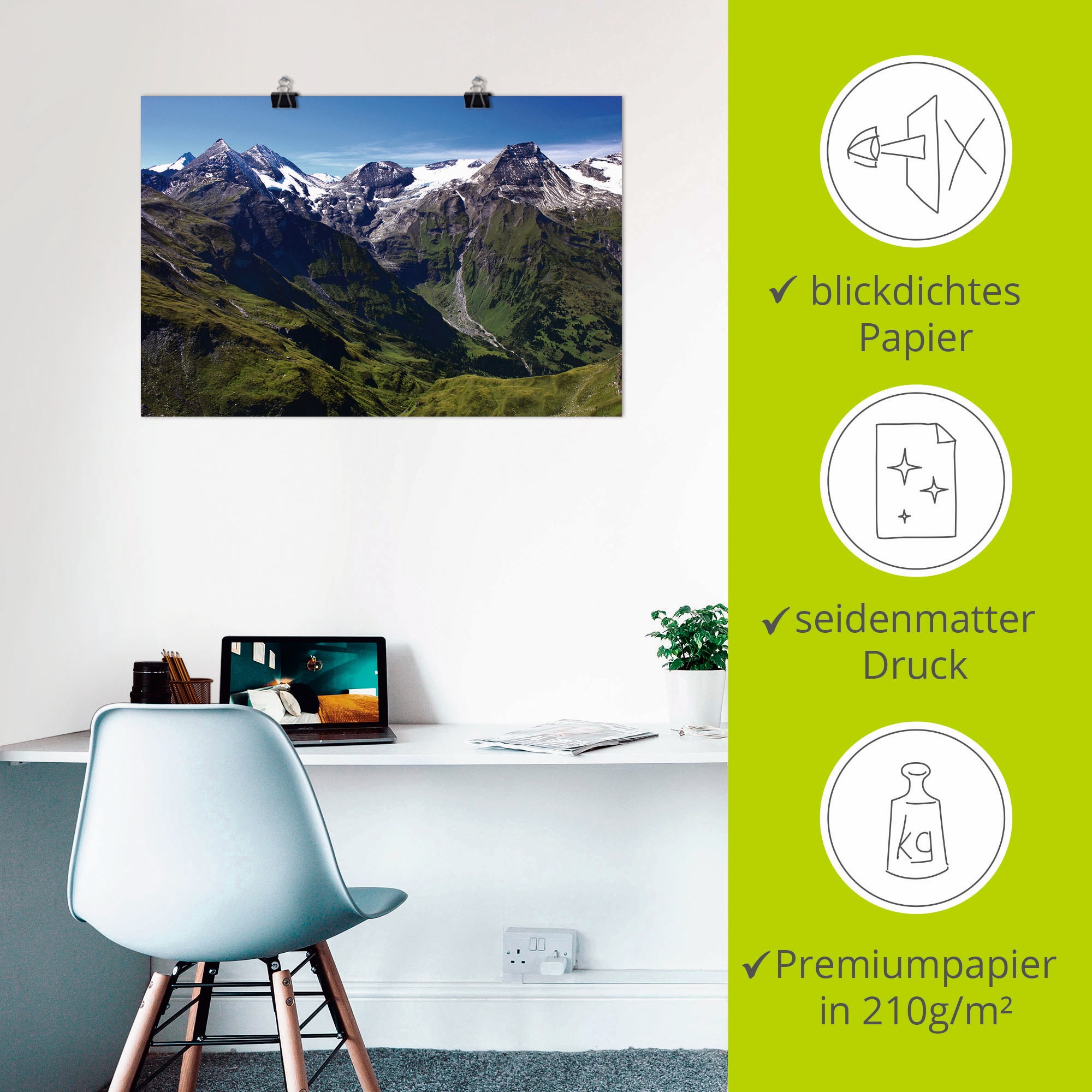 Artland Wandbild »Berge rund um den Großglockner«, Berge, (1 St.), als Leinwandbild, Poster in verschied. Größen