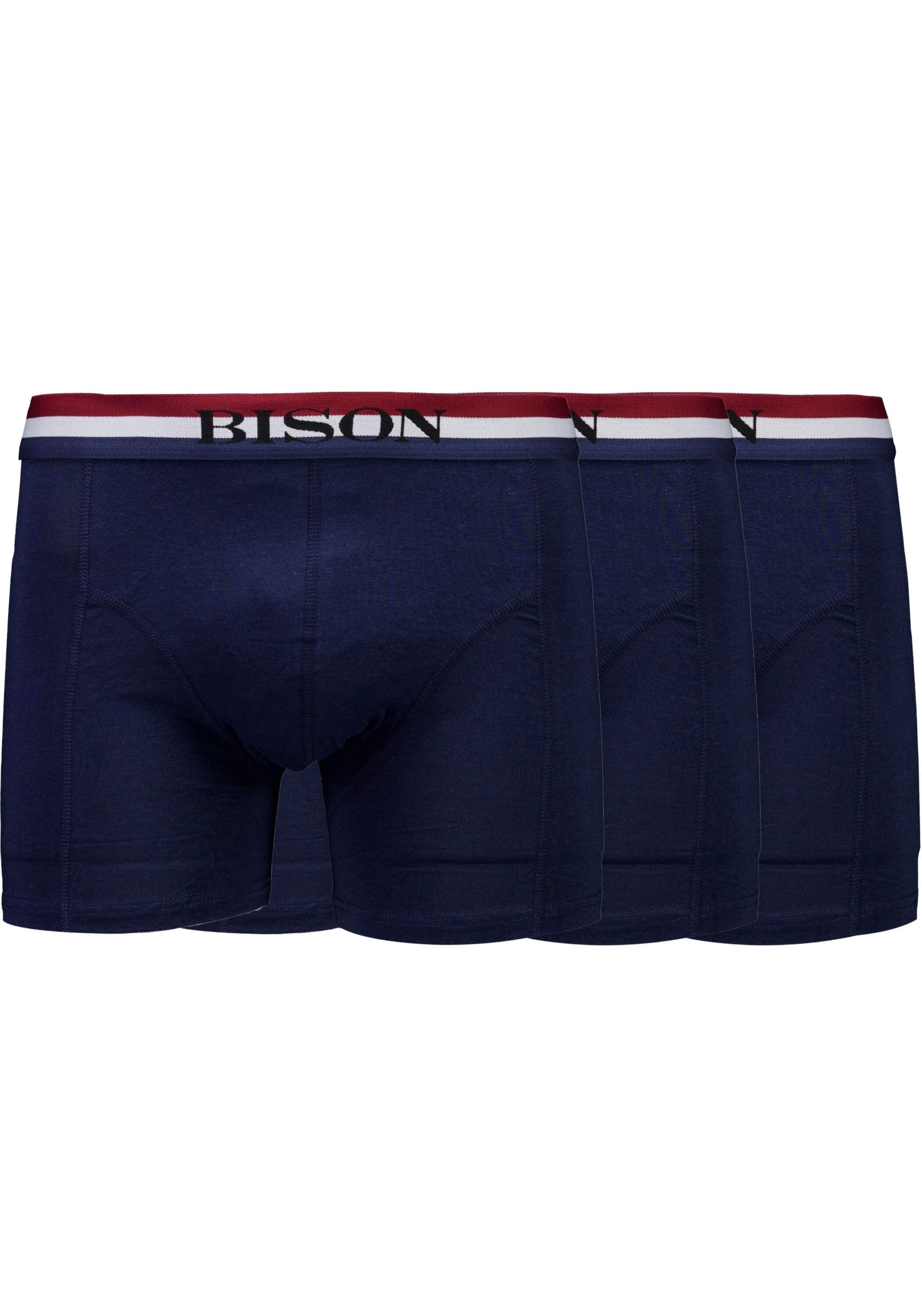 BISON Herren Boxershorts "Unterhose", Gr. XXL, blau, Obermaterial: 70% Viskose, 25% Baumwolle, 5% Elasthan, Unterhosen