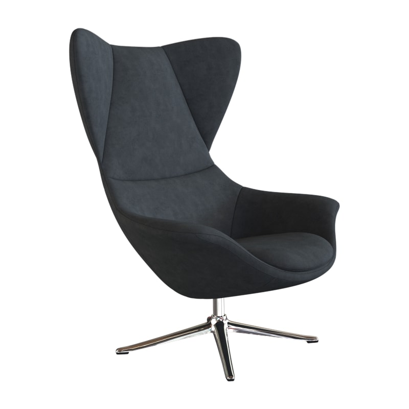 FLEXLUX Ohrensessel "Stilo Relaxsessel, TV-Sessel", Solitär, Stil-Ikone, drehbar, Fuß Aluminium