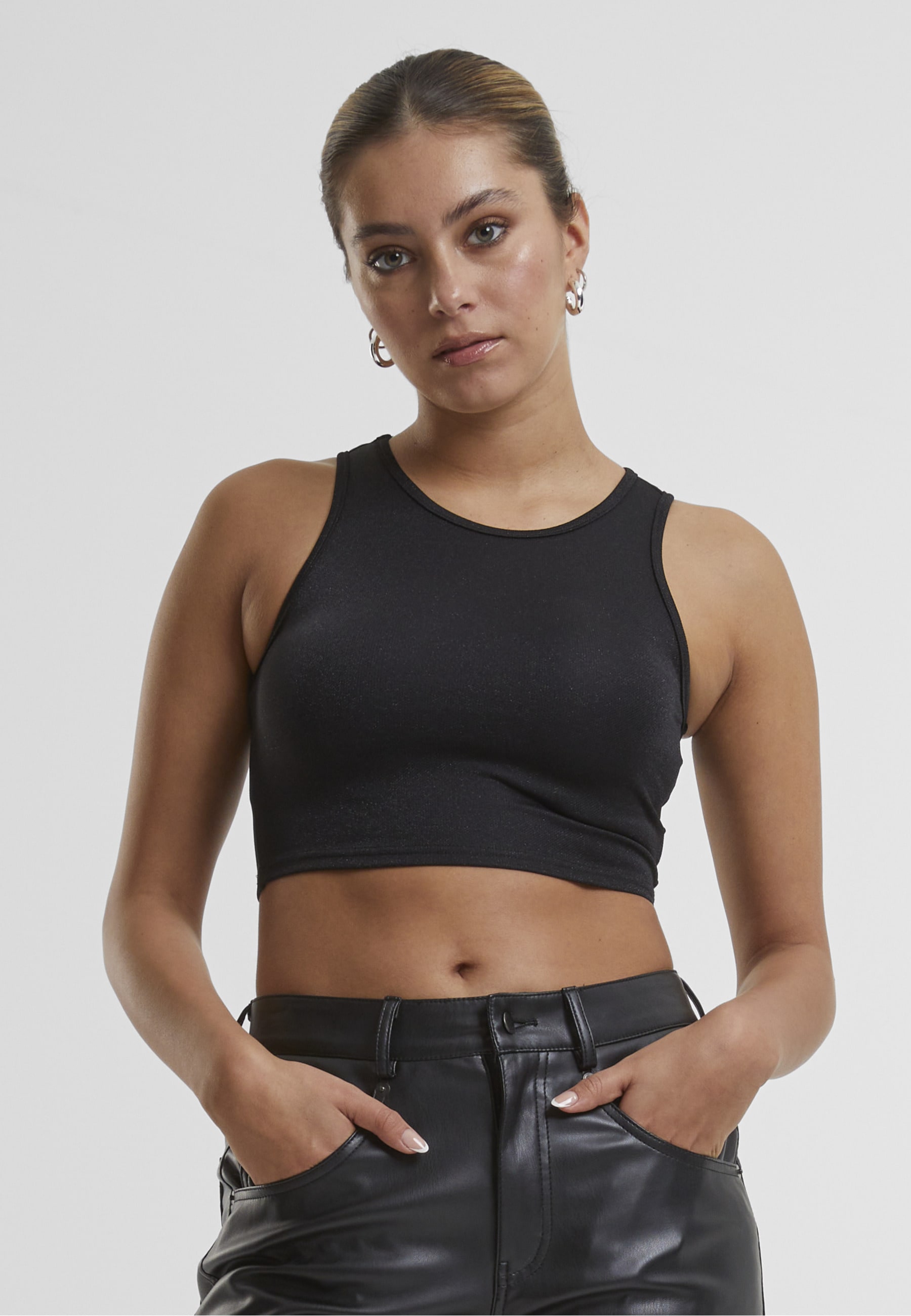 URBAN CLASSICS Muskelshirt »Urban Classics Ladies Glitter Cropped Top« 1 Stk.