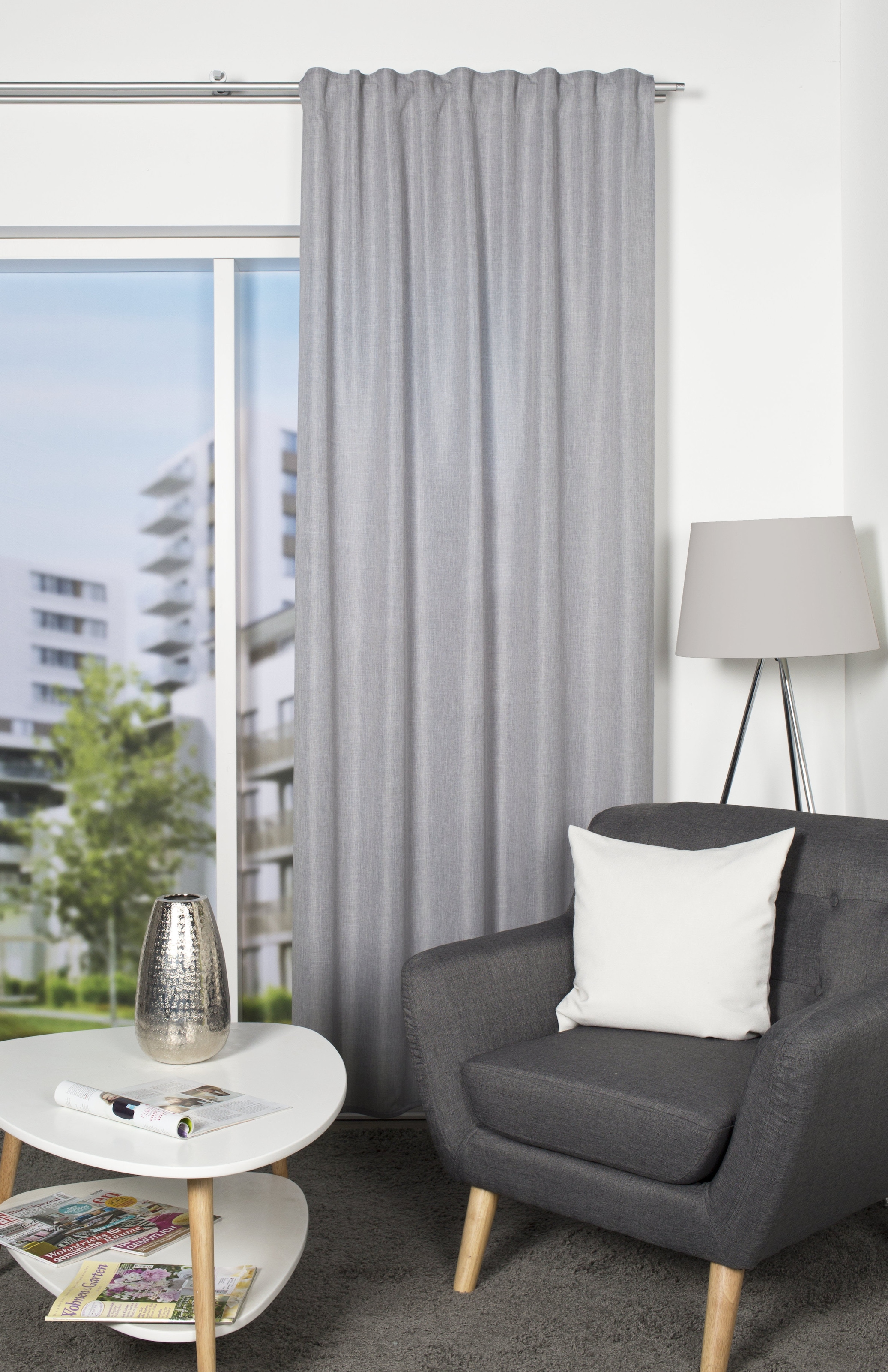 HOME WOHNIDEEN Gardine "OXFORD" Multifunktionsband 1 Stk. tlg. blickdicht günstig online kaufen