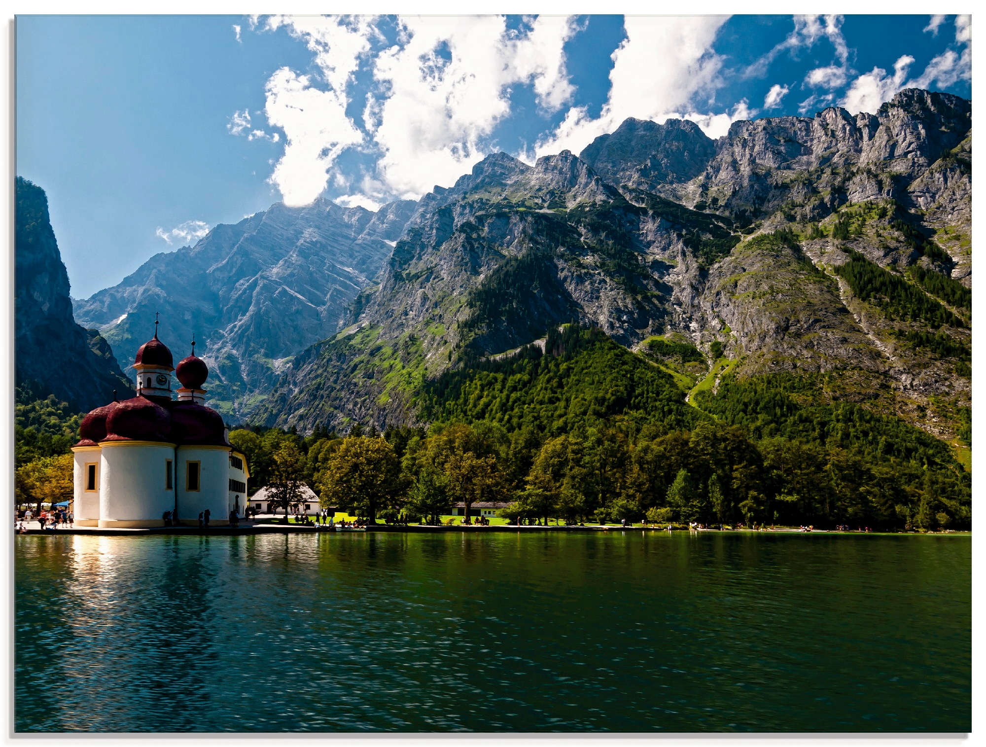 Artland Glasbild »St. Bartholomä Königssee I«, Berge, (1 St.), in verschiedenen Größen