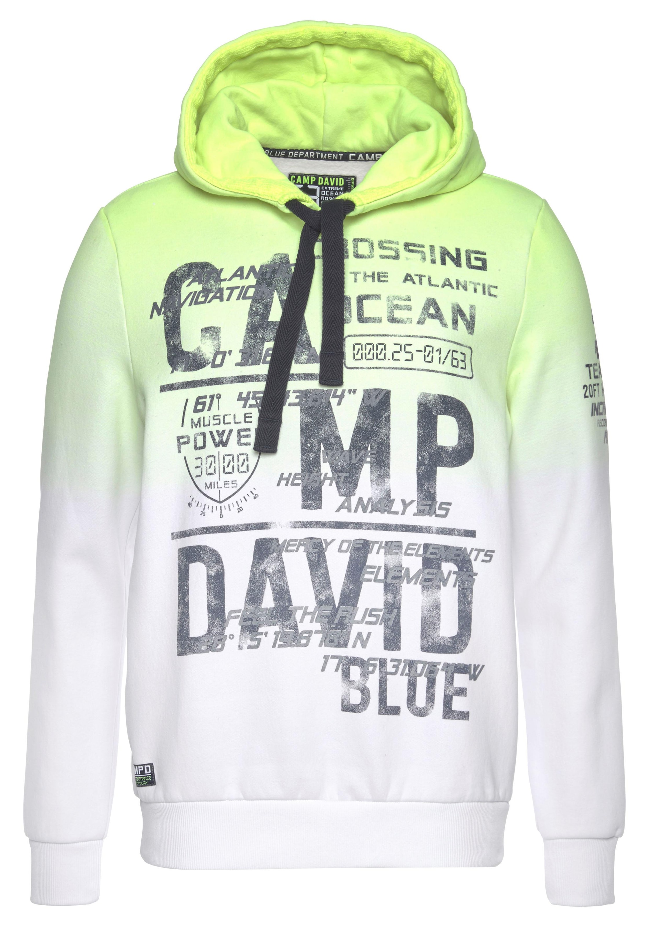 CAMP DAVID Kapuzensweatshirt, mit großem Logodruck