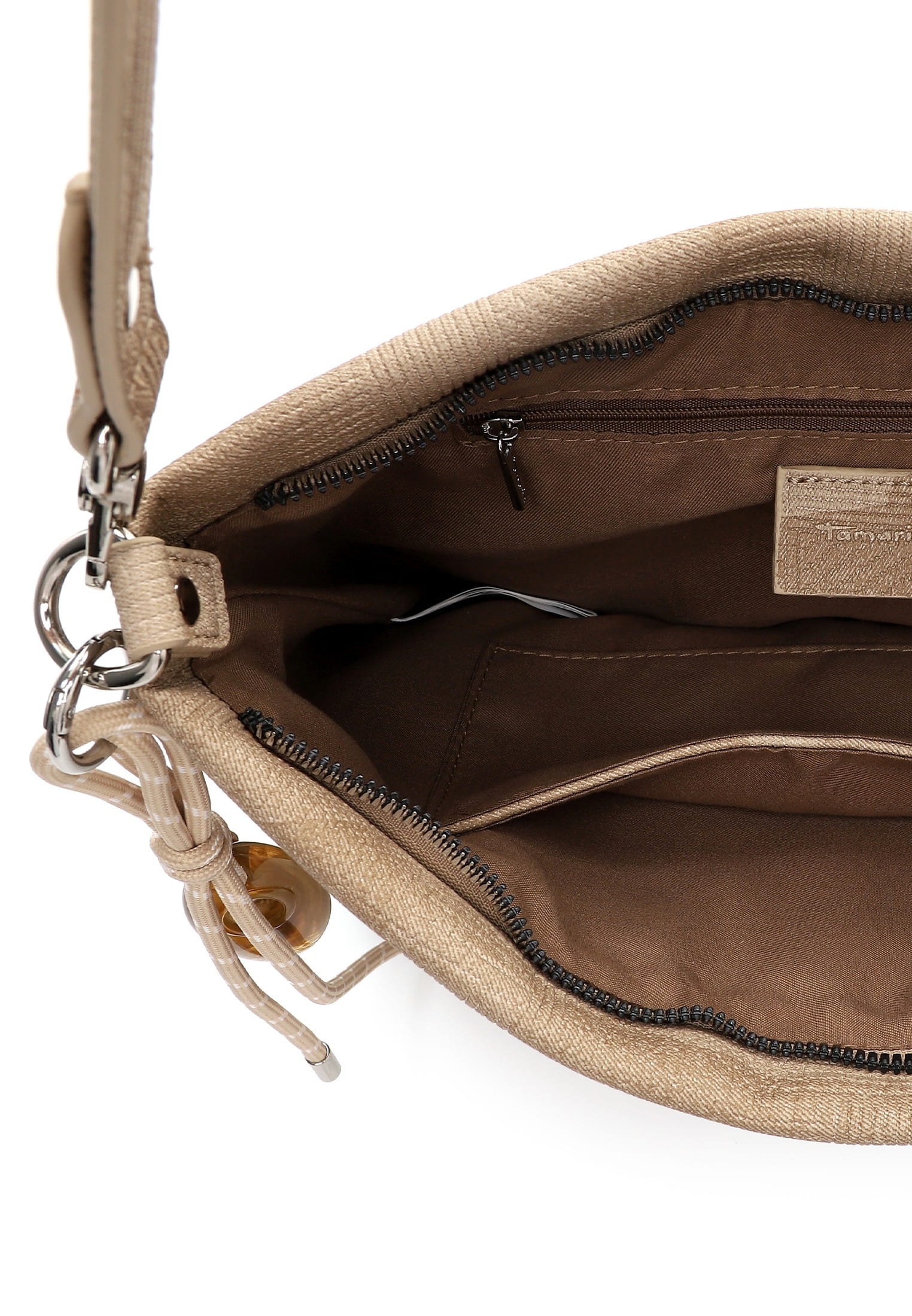 Beuteltasche TAMARIS "Beutel TAS Karen", Damen, Gr. B/H/T: 31cm x 29cm x 13cm 0, beige (sand 420), Polyurethan, Taschen Beuteltasche 3