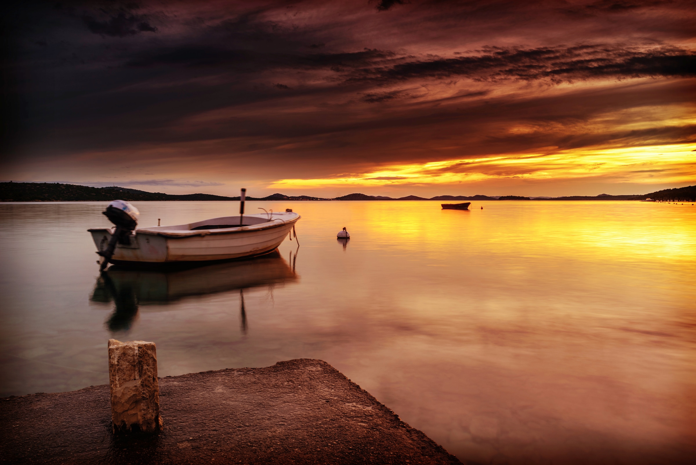 Papermoon Fototapete "SEE-NATUR LANDSCHAFT MEER SONNENUNTERGANG WOLKEN HIMM günstig online kaufen