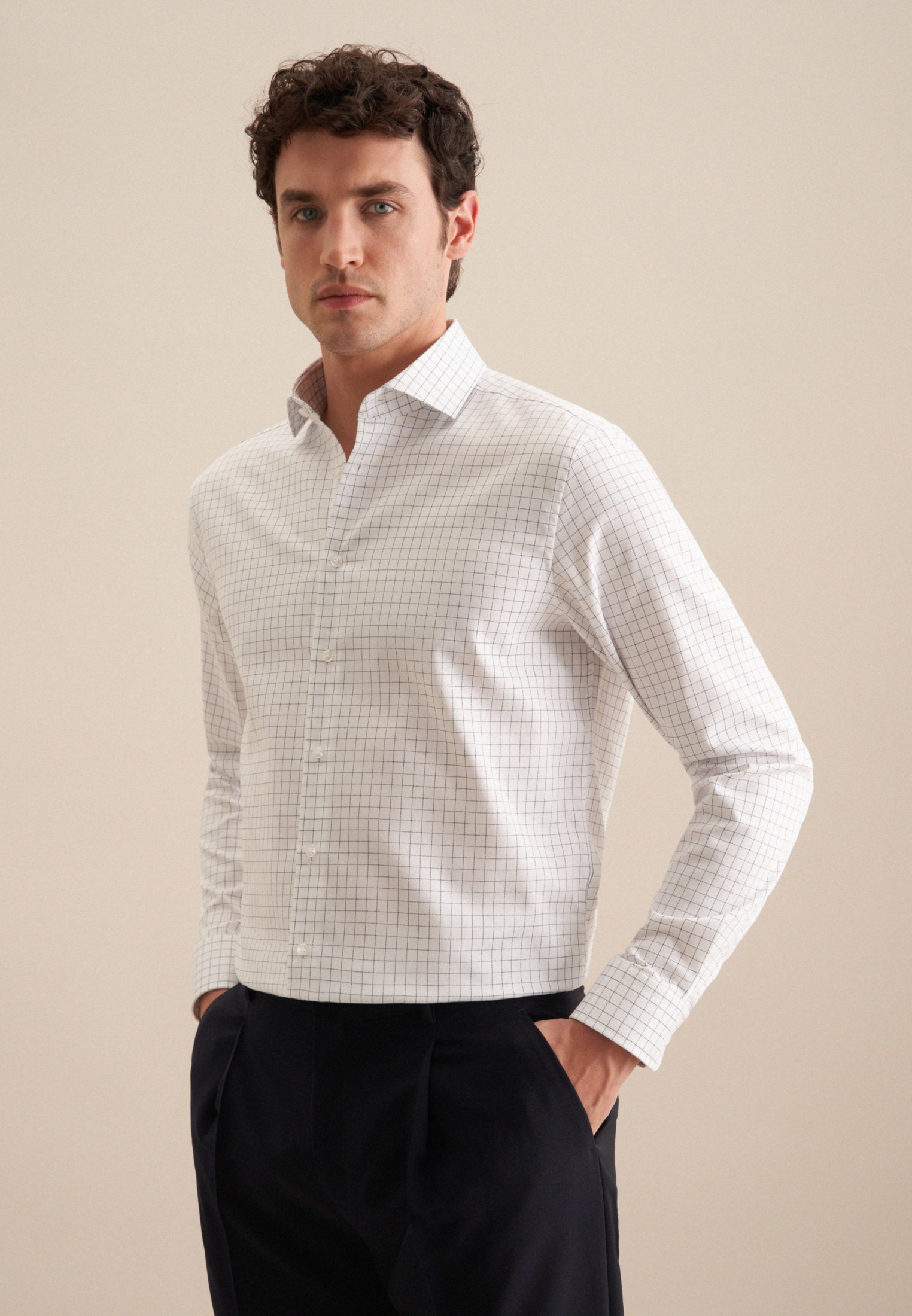 seidensticker Businesshemd "Regular" Regular 1/1 Kentkragen Karo günstig online kaufen