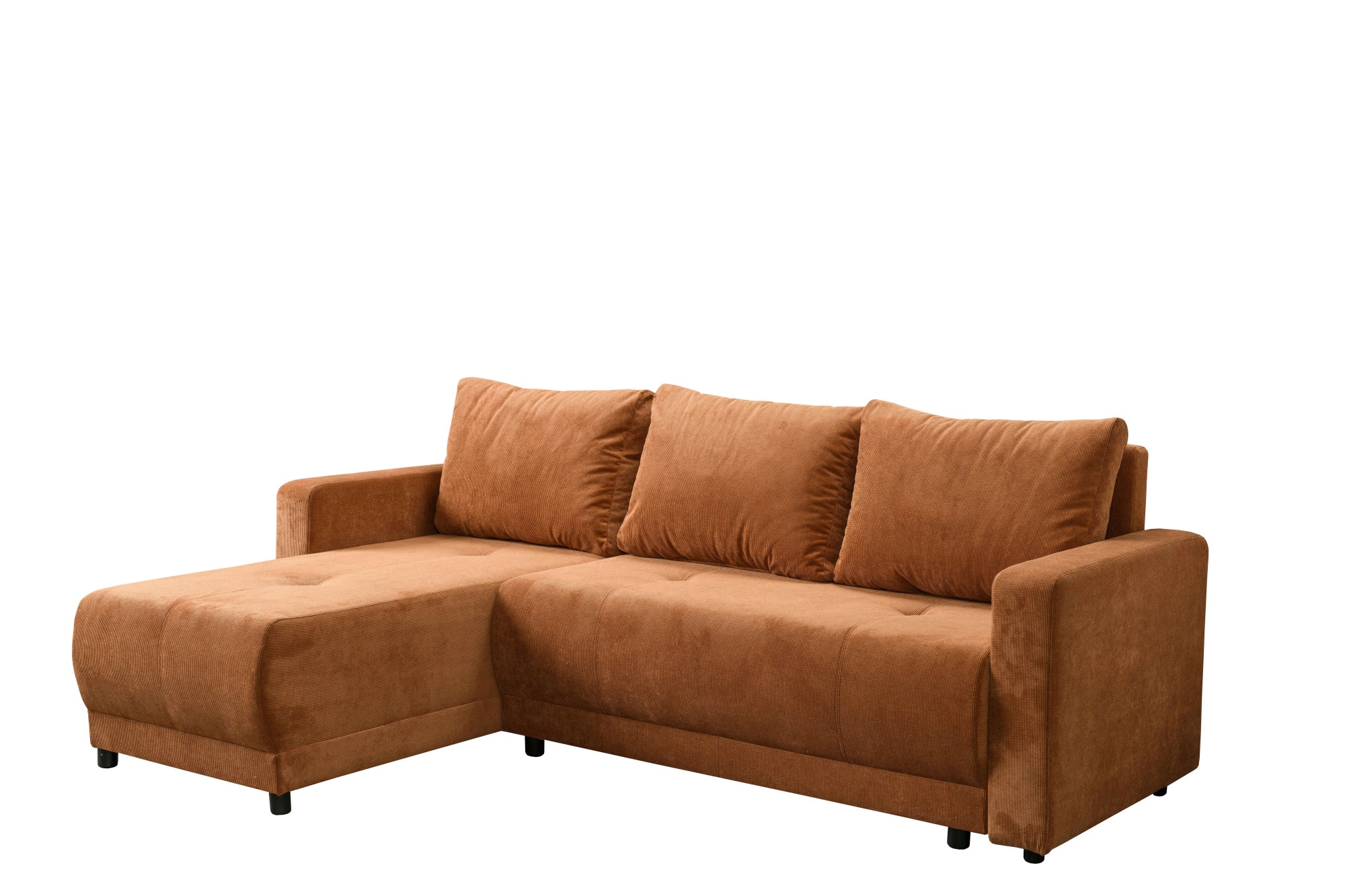 INOSIGN Ecksofa »Navarra, Schlafsofa, 230cm, m. Bettfunktion (115/200cm) und Bettkasten«, Recamiere beidseitig montierbar, in Cord
