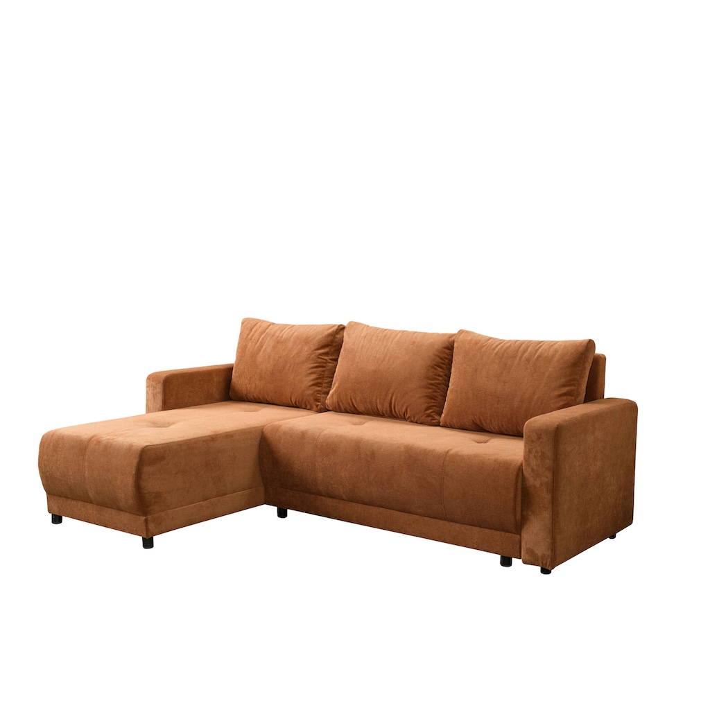 INOSIGN Ecksofa »Navarra, Schlafsofa, 230cm, m. Bettfunktion (115/200cm) und Bettkasten«