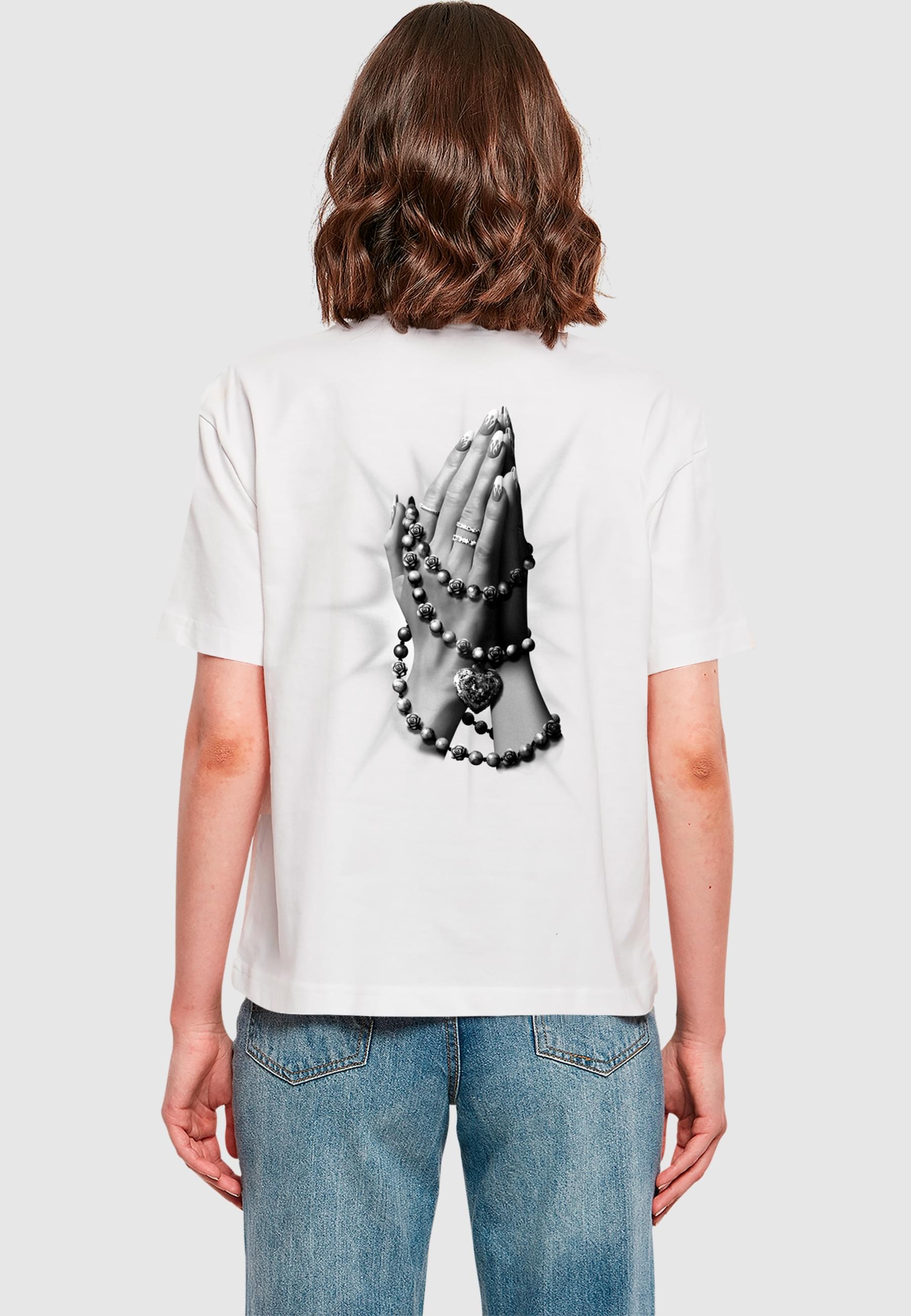 Miss Tee T-Shirt »Miss Tee Damen Praying Hands Tee«, (1 tlg.)