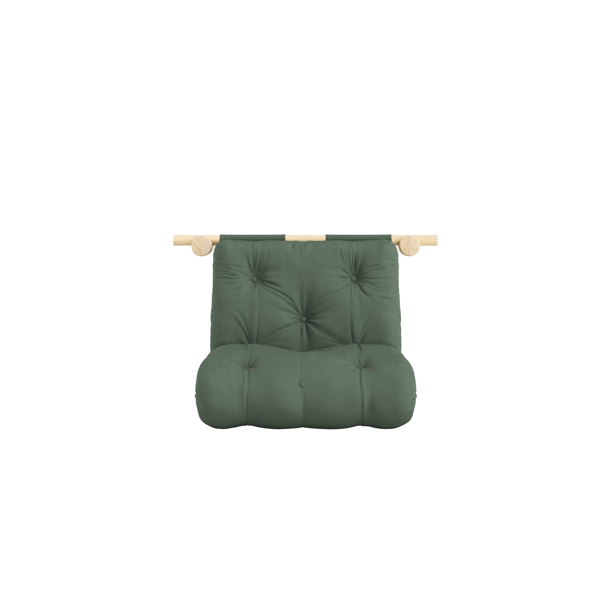 Karup Design Schlafsofa "Hooked Sofa Bed / Sleeper Chair – Sitz- oder Schlafplatz, platzsparend" Futonmatratze inkl. Halterungsset aus FSC-zertifiziertem Massivholz