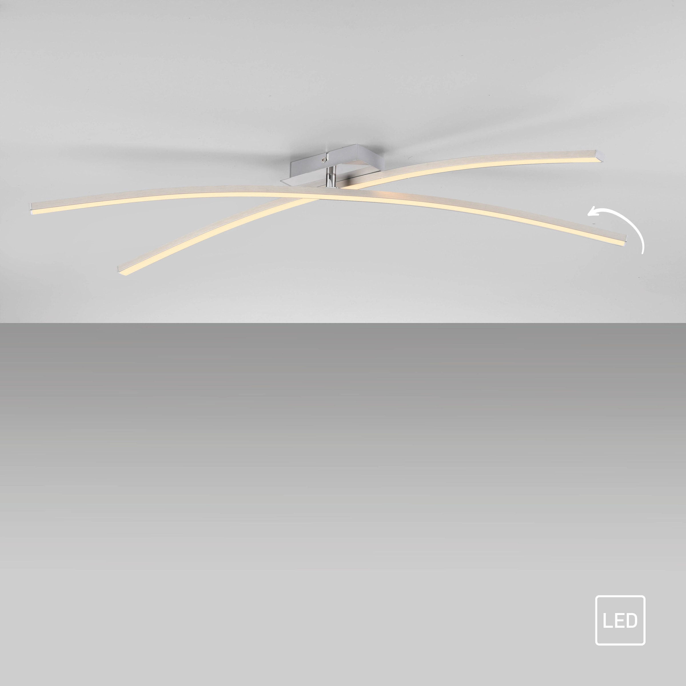 JUST LIGHT LED Deckenleuchte »SIMON« LED-Board 1 Stk. Warmweiß ein Profil drehbar