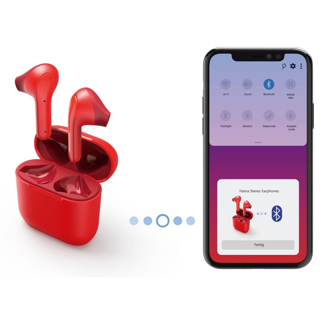 Hama Bluetooth-Kopfhörer »Bluetooth® Kopfhörer True Wireless, Earbuds, Autopairing, Apple Siri«, A2DP Bluetooth-AVRCP Bluetooth-HFP-HSP-PBAP-SPP, Freisprechfunktion-Sprachsteuerung, Google Assistant, Berührungssteuerung, integriertes Mikrofon