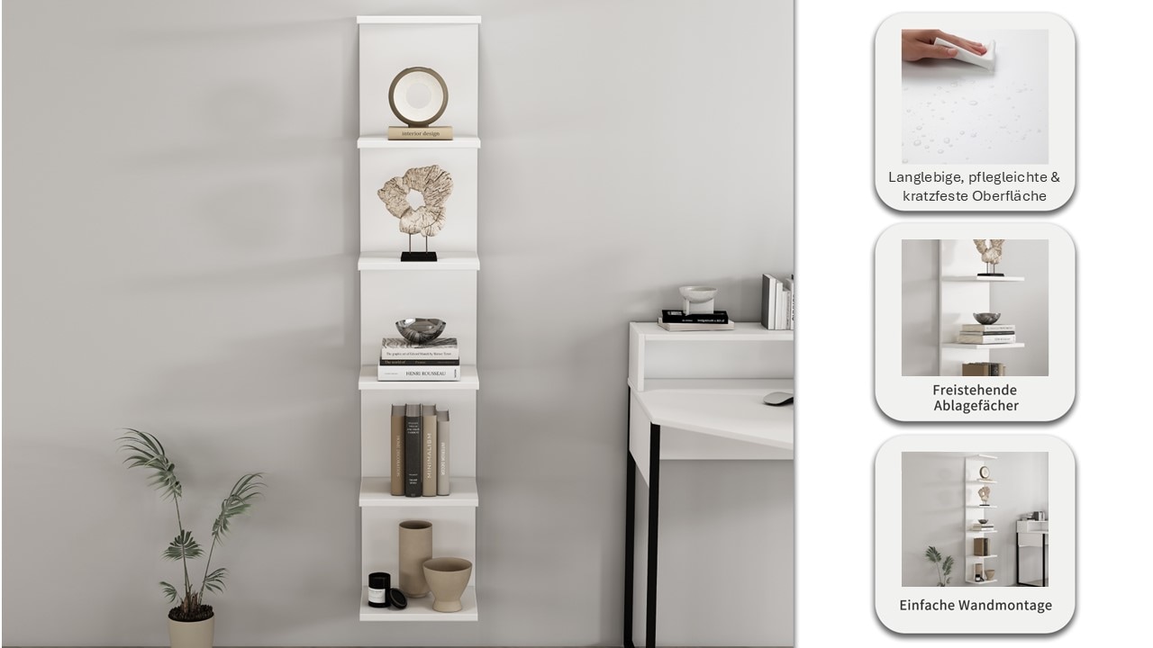 OTTO home Deko-Wandregal »Moid« Set,  dekorativer Stauraum, Wandmontage