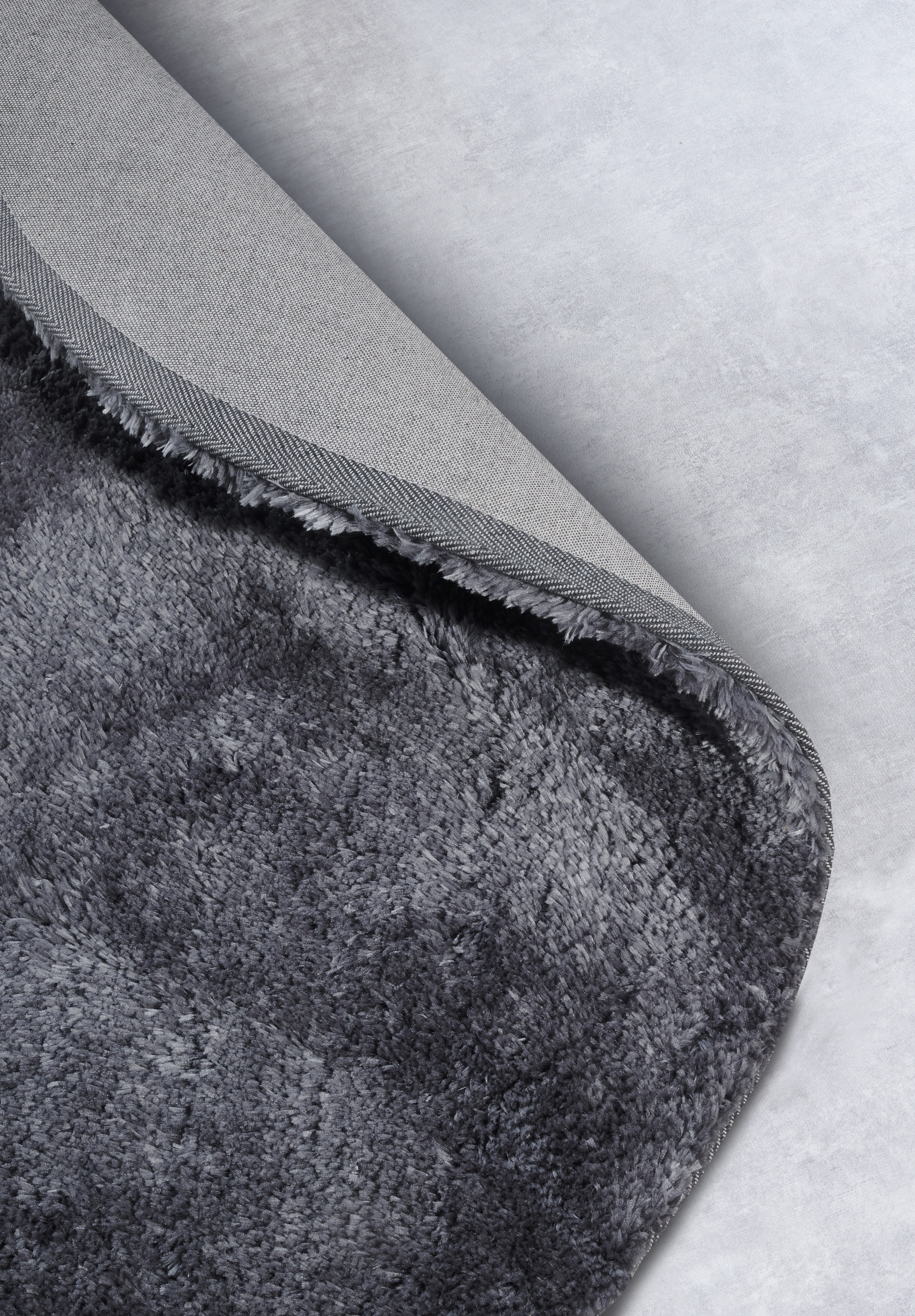 HANSE Home Hochflor-Teppich »Olaf«, rund, 38 mm Höhe, Langflor, Shaggy, einfarbig, flauschig, weich, glänzend, modern, uni