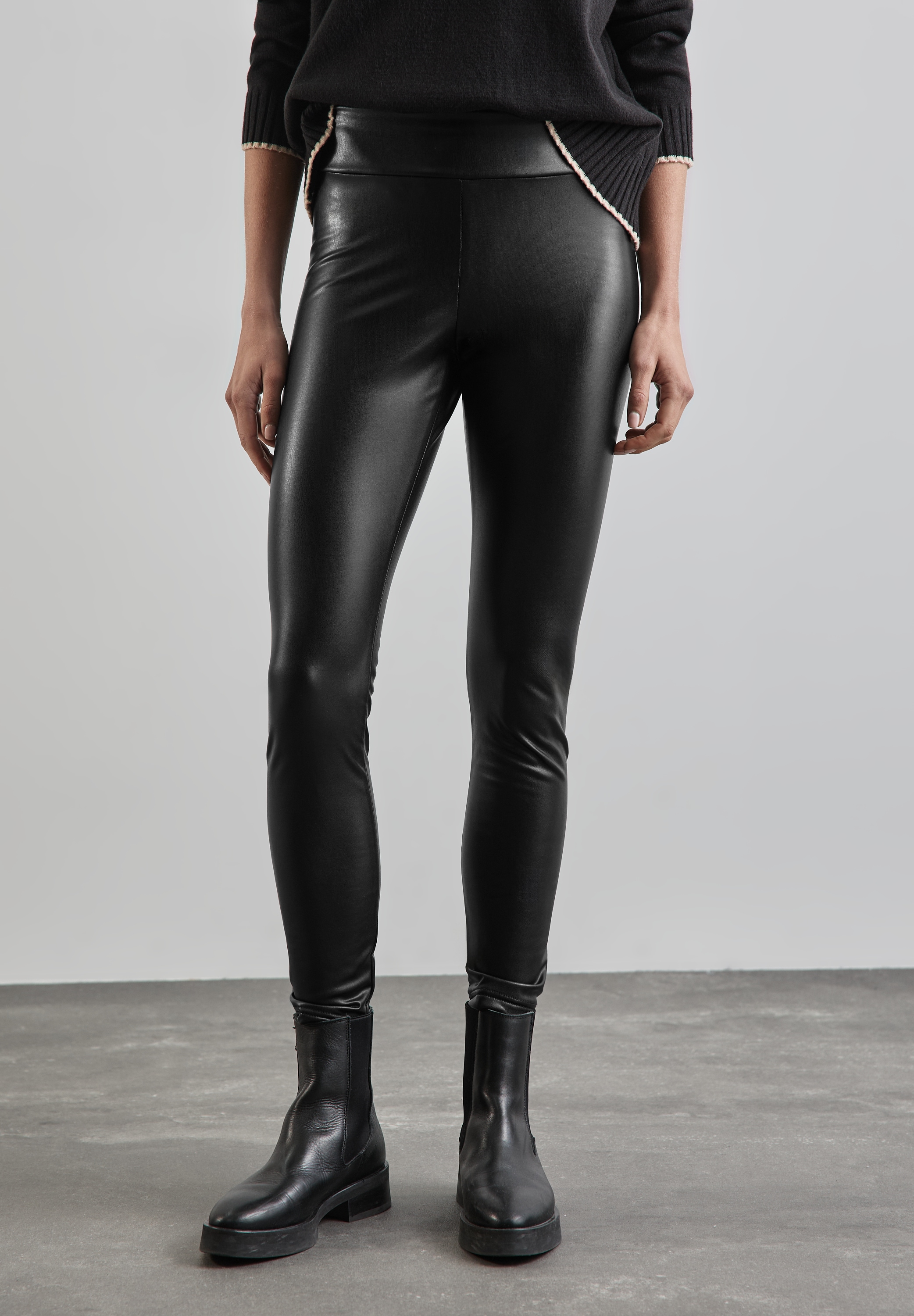 Leggings, in Leder-Optik