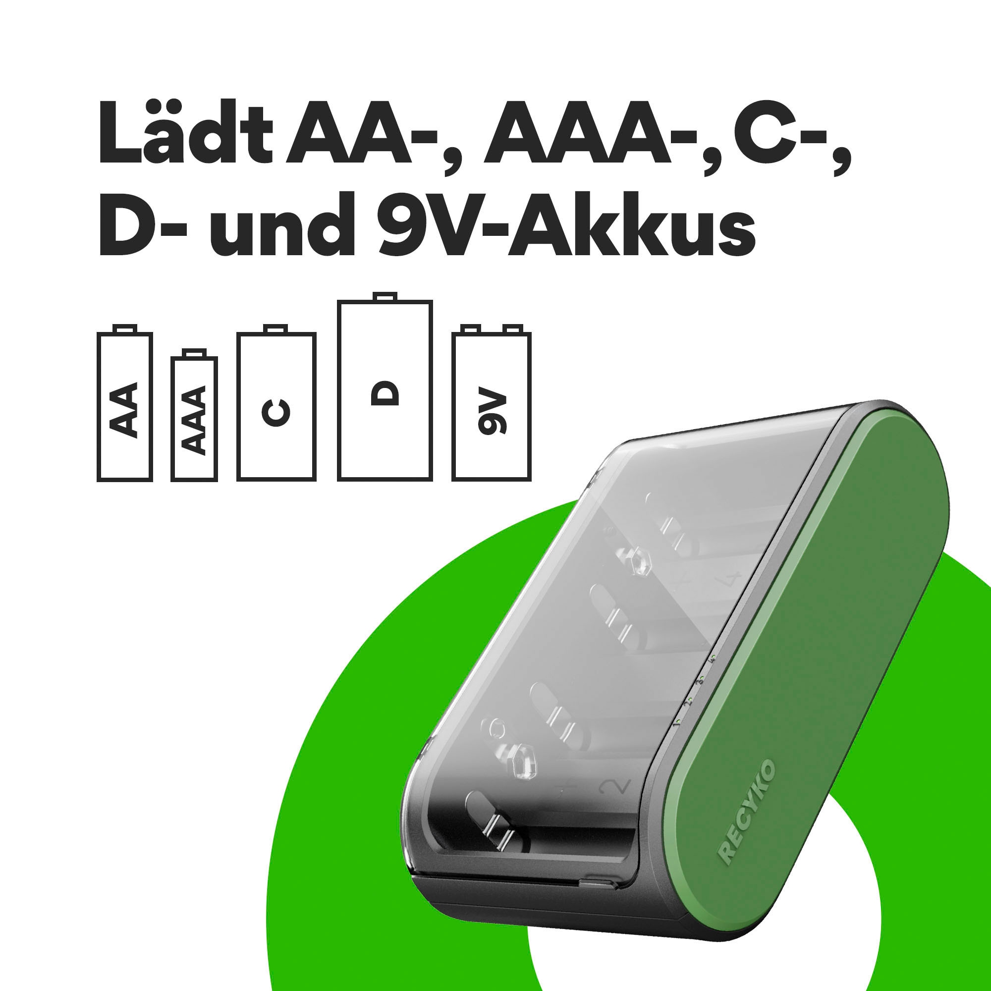 GP Batteries Batterie-Ladegerät »ReCyko B631 Universell für AA/AAA/C/D/9V Akkus«