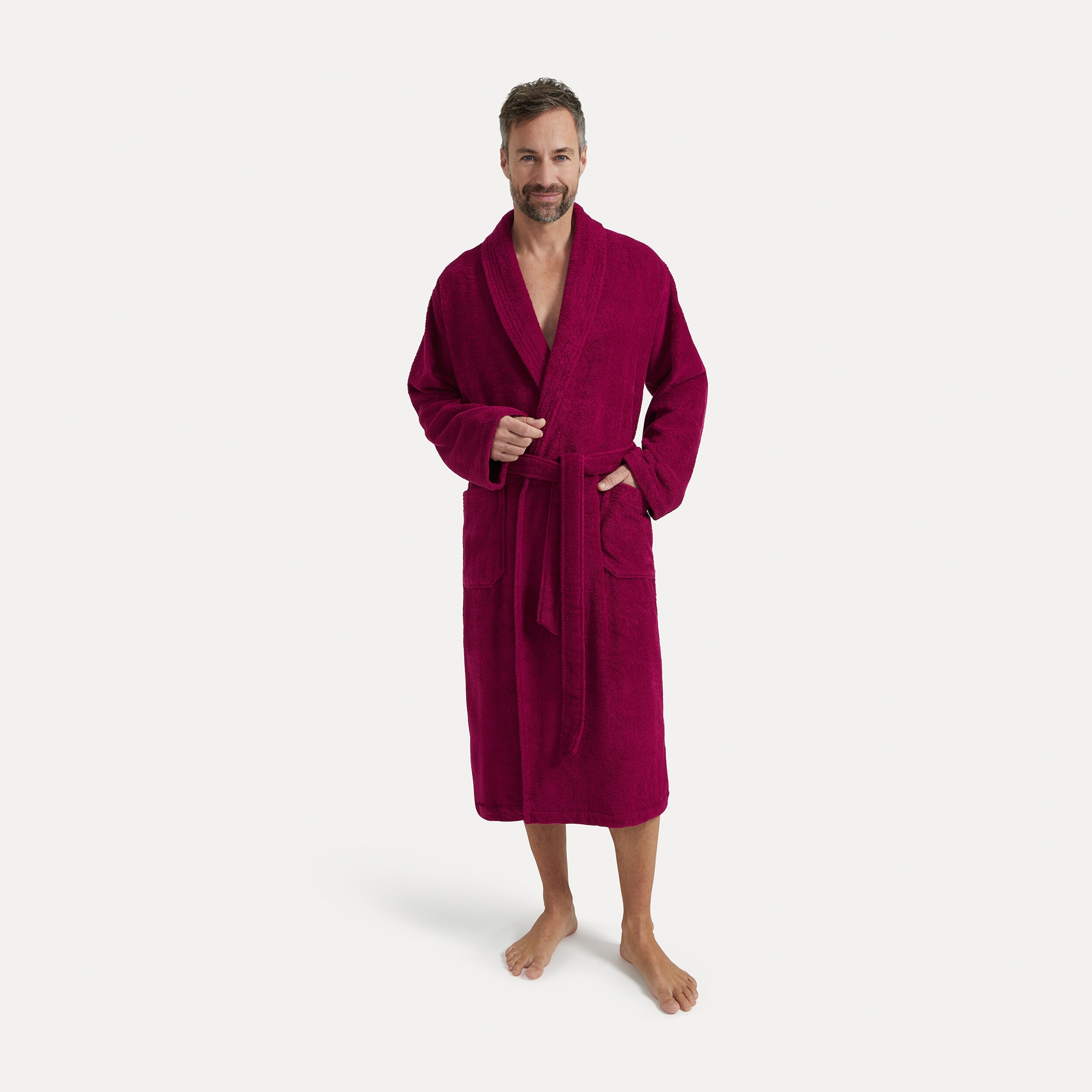Möve Unisex-Bademantel »Basic«, (1 St.), mit Schalkragen
