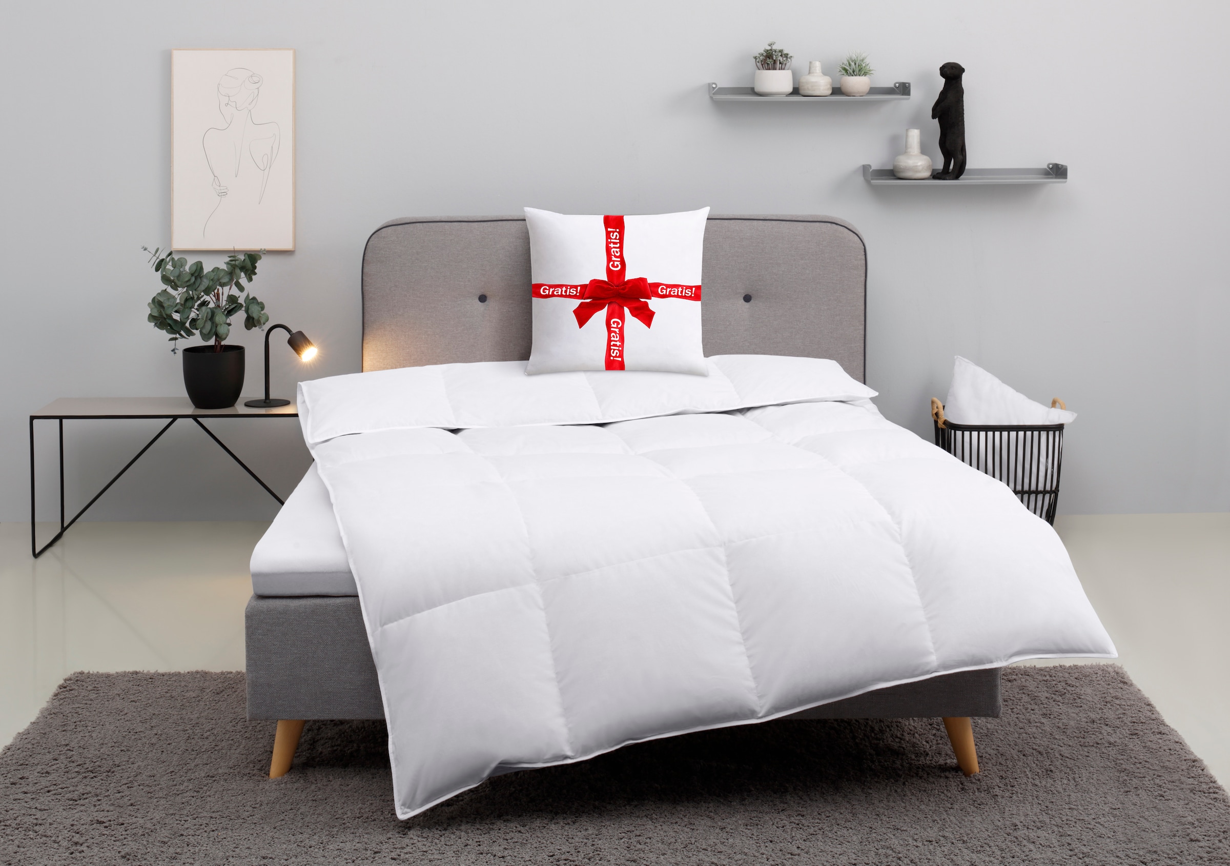 OTTO home 1100000002199 "Cavanelle, Bettdecke in 135x200 cm & 155x220 cm" normal Füllung 80% Daunen & 20% Federn 1 Stk. tlg. Bettdecken, Sommer, Winter, Decke, Made in Germany, Downpass