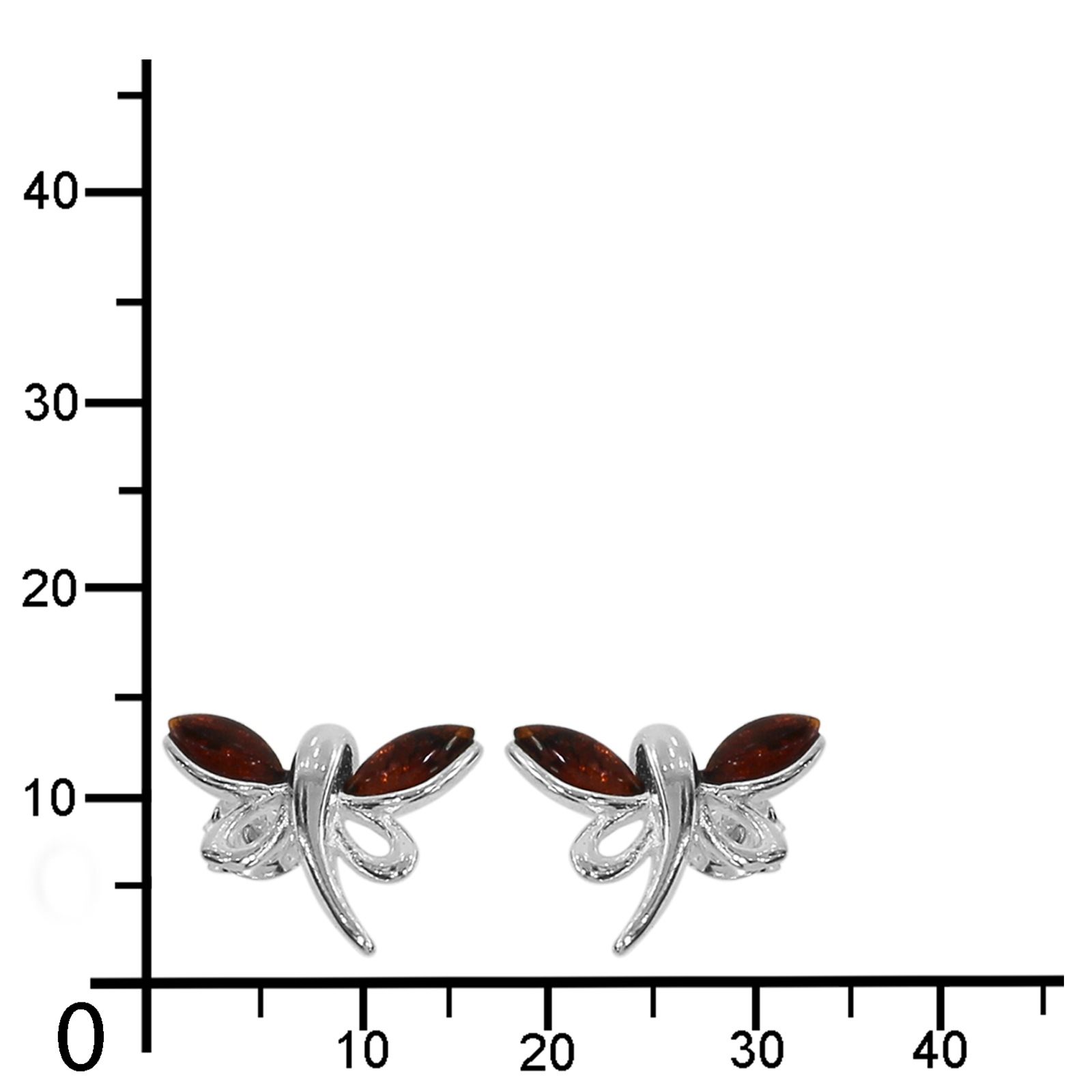 Ostsee-Schmuck Butterfly Earrings White Silver 925 2